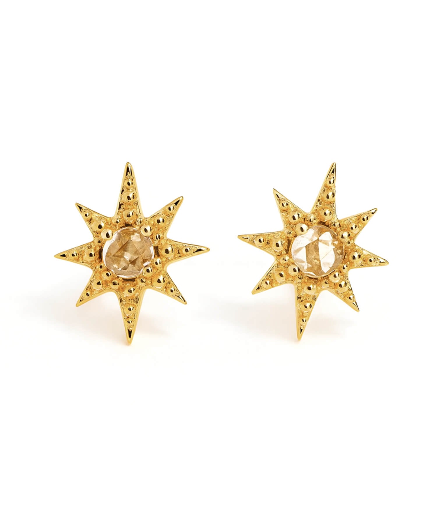 18K Gold Plated Sterling Silver Starburst Elegance Earrings | SOLARIA