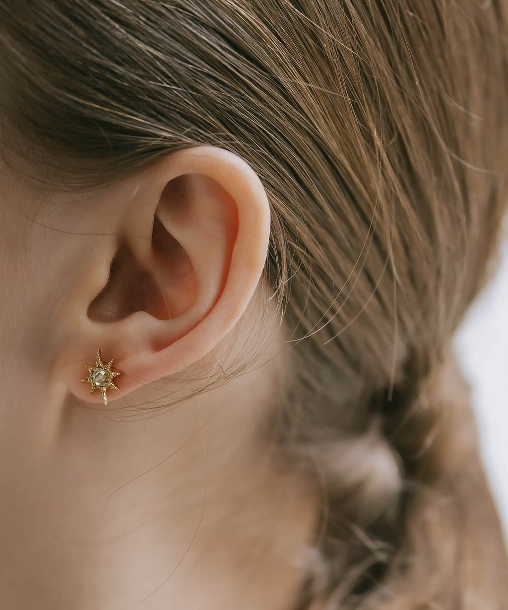 18K Gold Plated Sterling Silver Starburst Elegance Earrings | SOLARIA