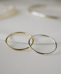 18K Gold Plated Sterling Silver 1mm Dainty Round Ring | SOLONE-1MM