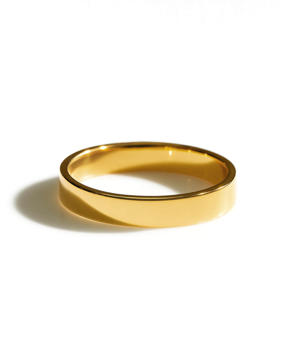 18K Gold Plated Sterling Silver 3mm Slim Ring | SOLONE-3MM