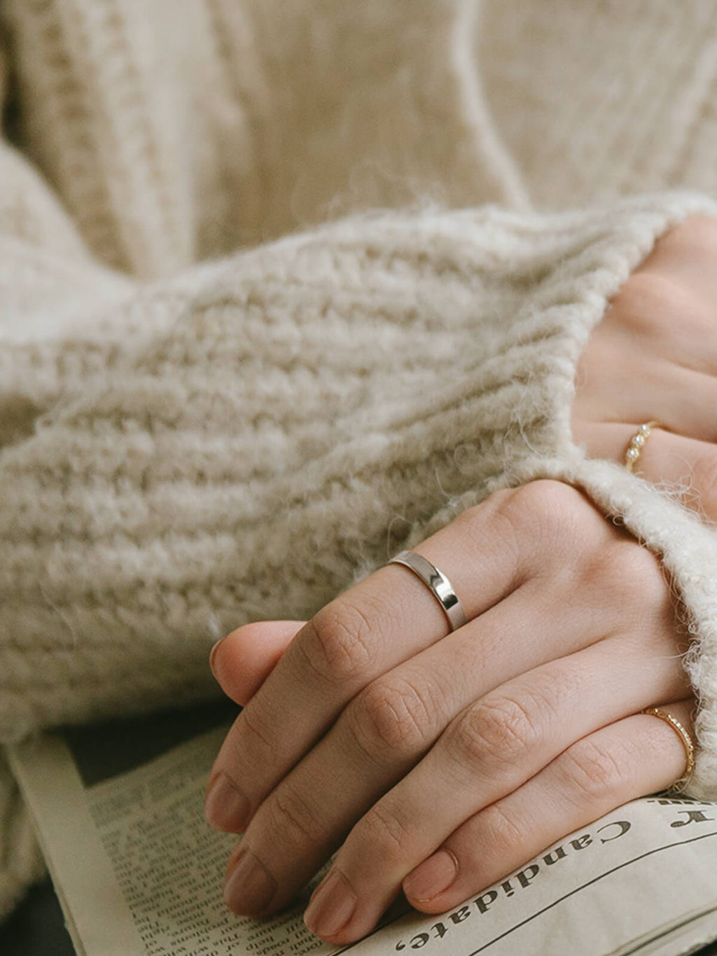 18K Gold Plated Sterling Silver 3mm Slim Ring | SOLONE-3MM