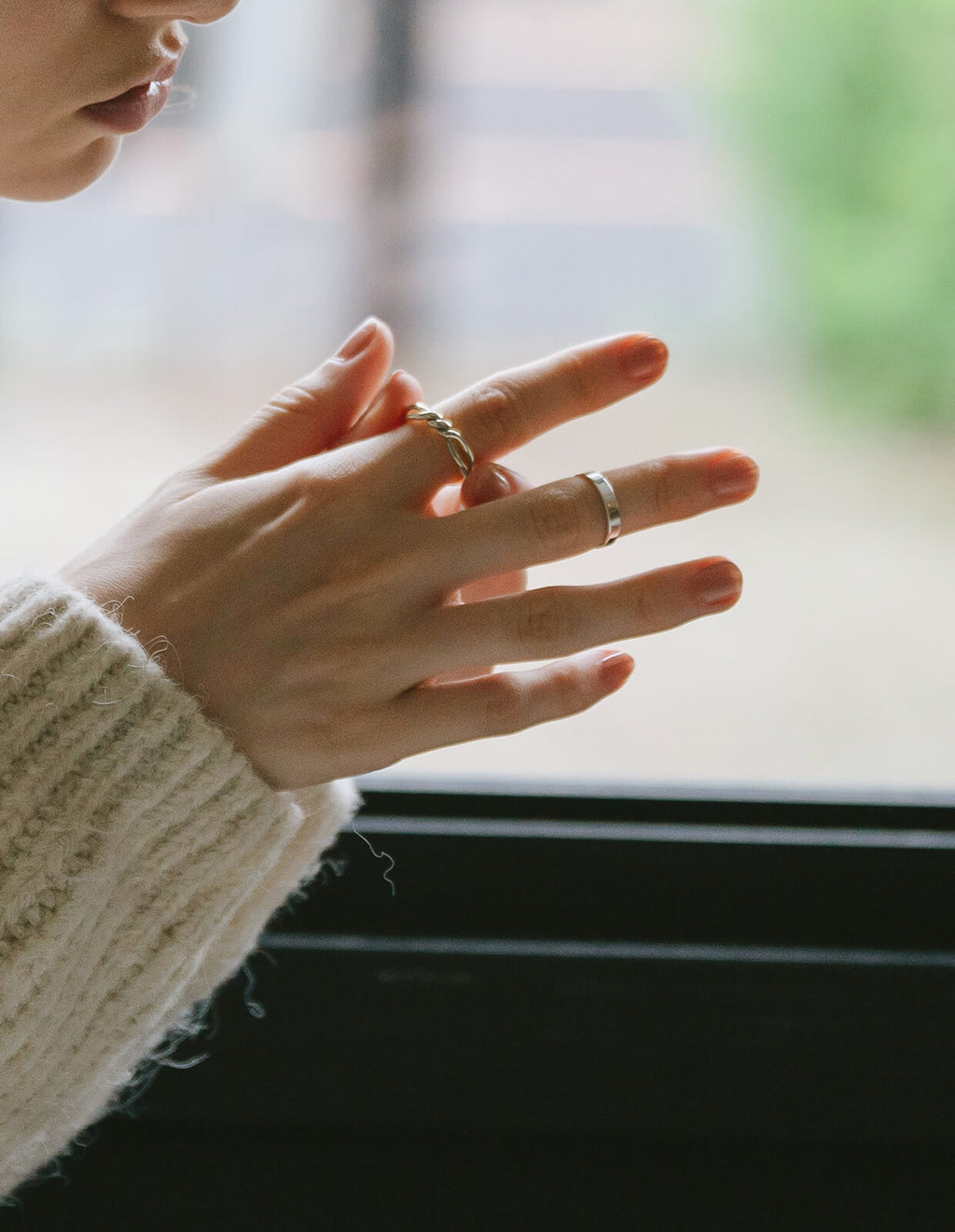 18K Gold Plated Sterling Silver 3mm Slim Ring | SOLONE-3MM