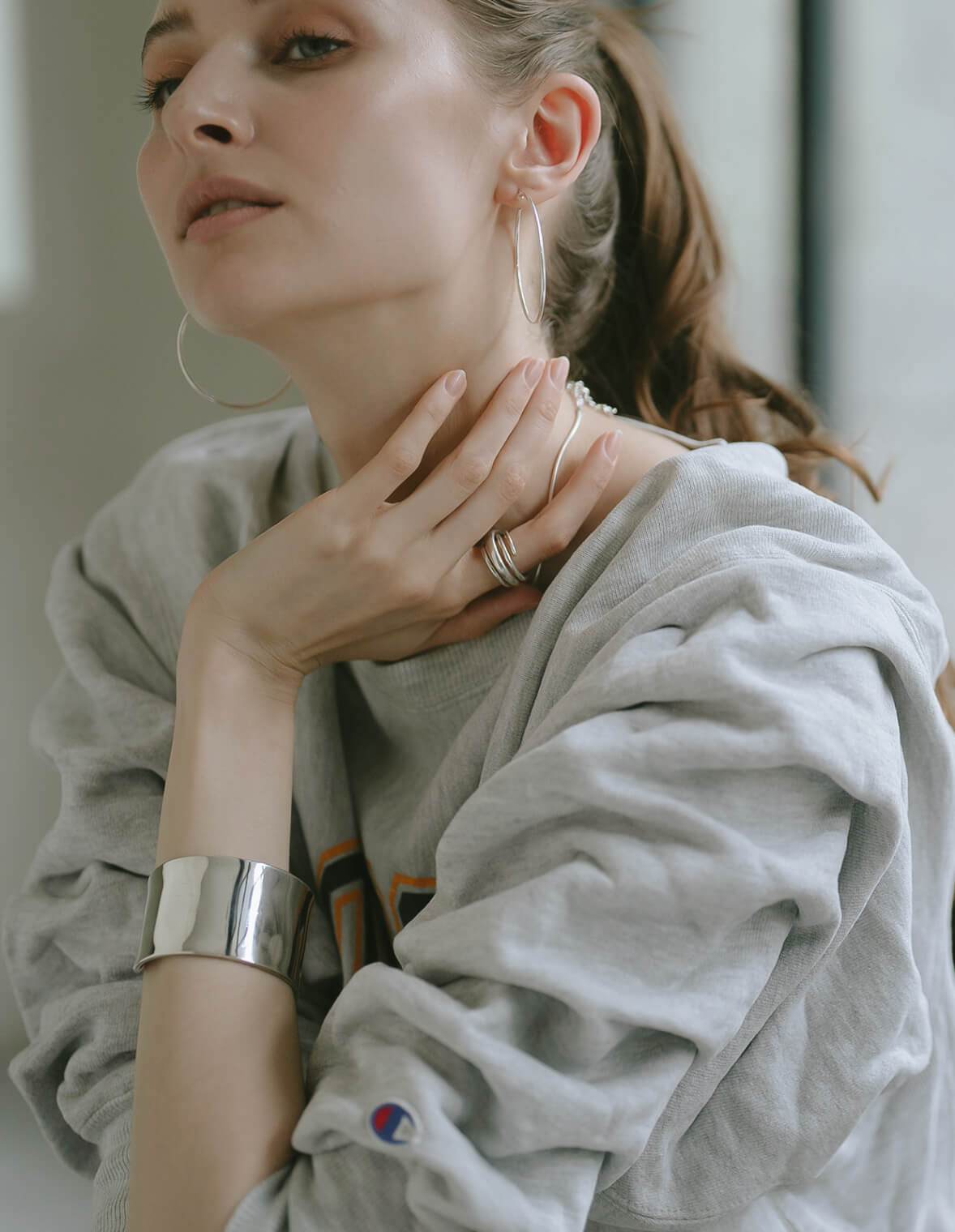 925 Sterling Silver Wide Bangle | KARPOS