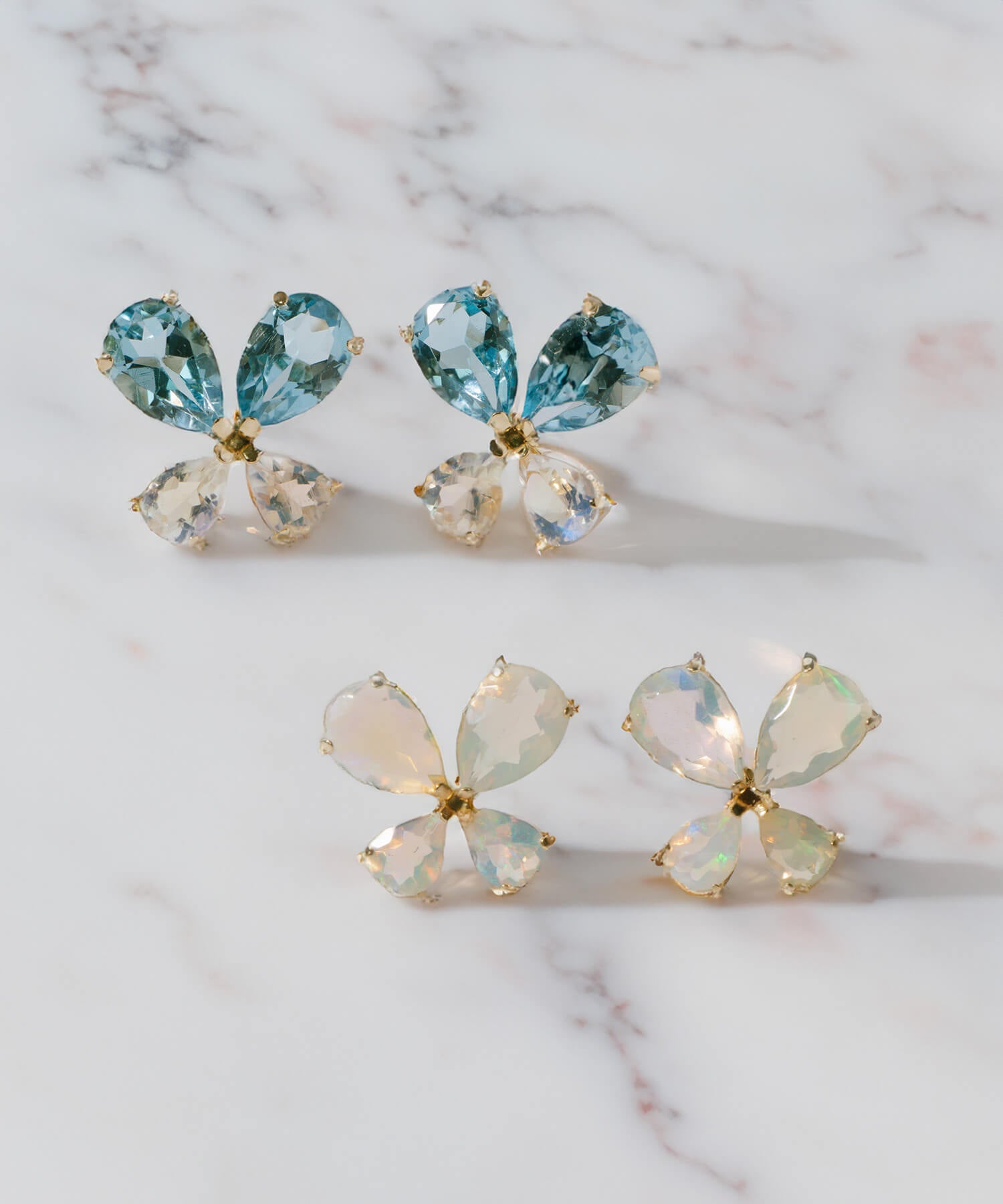 10K Gold Gemstone Butterfly Earring | TERRA-PAPILLON