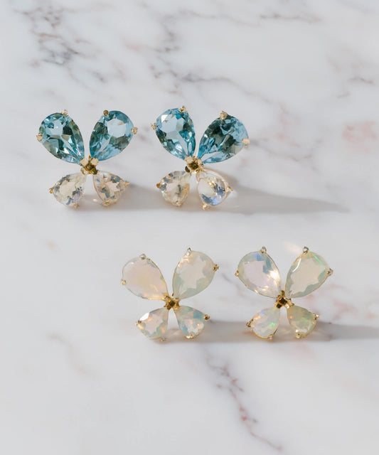 K10 Gemstone Butterfly Earring | TERRA-PAPILLON-PE