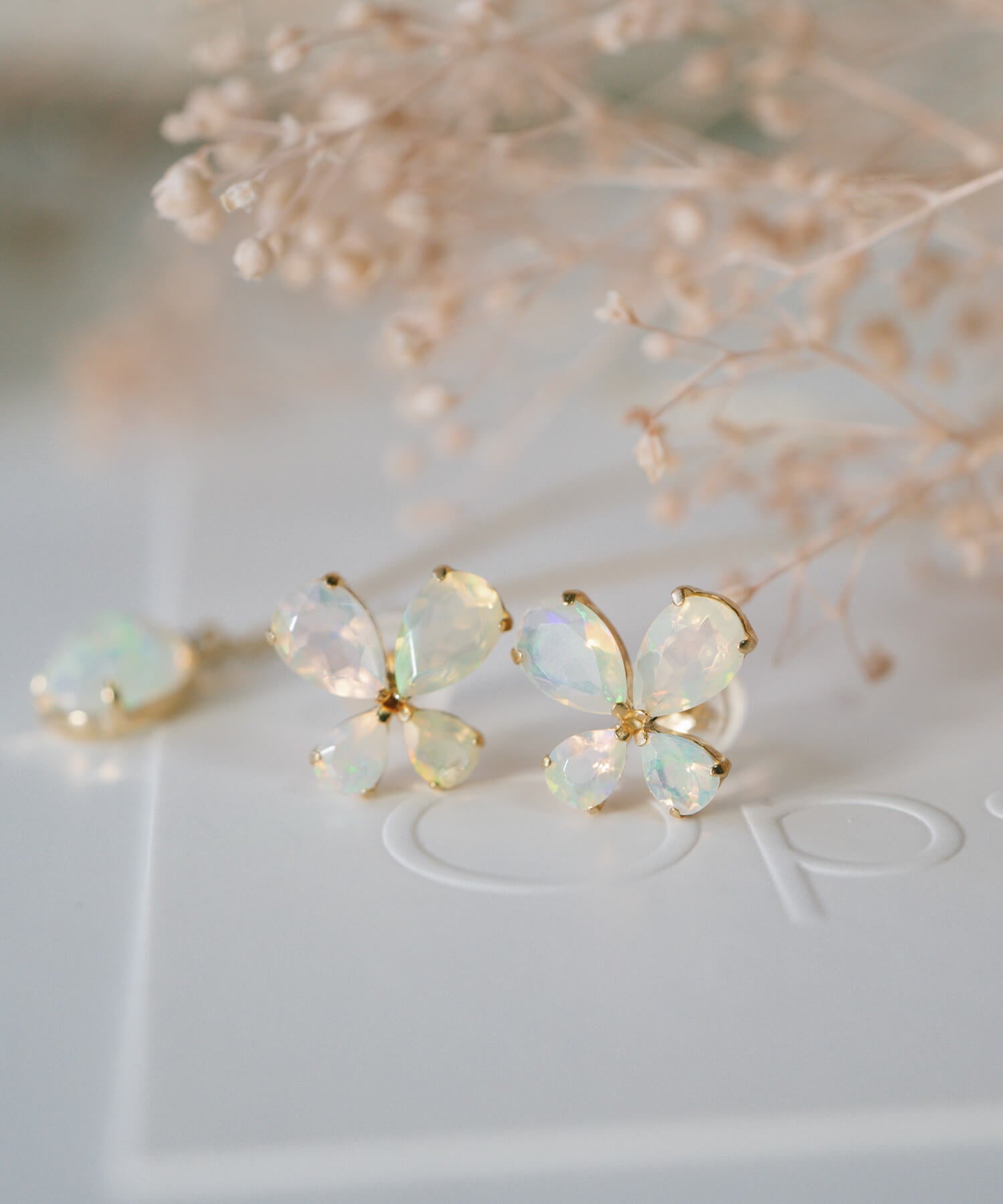 10K Gold Gemstone Butterfly Earring | TERRA-PAPILLON