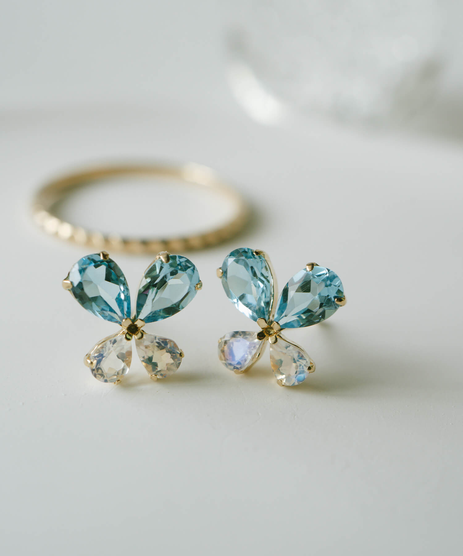 10K Gold Gemstone Butterfly Earring | TERRA-PAPILLON