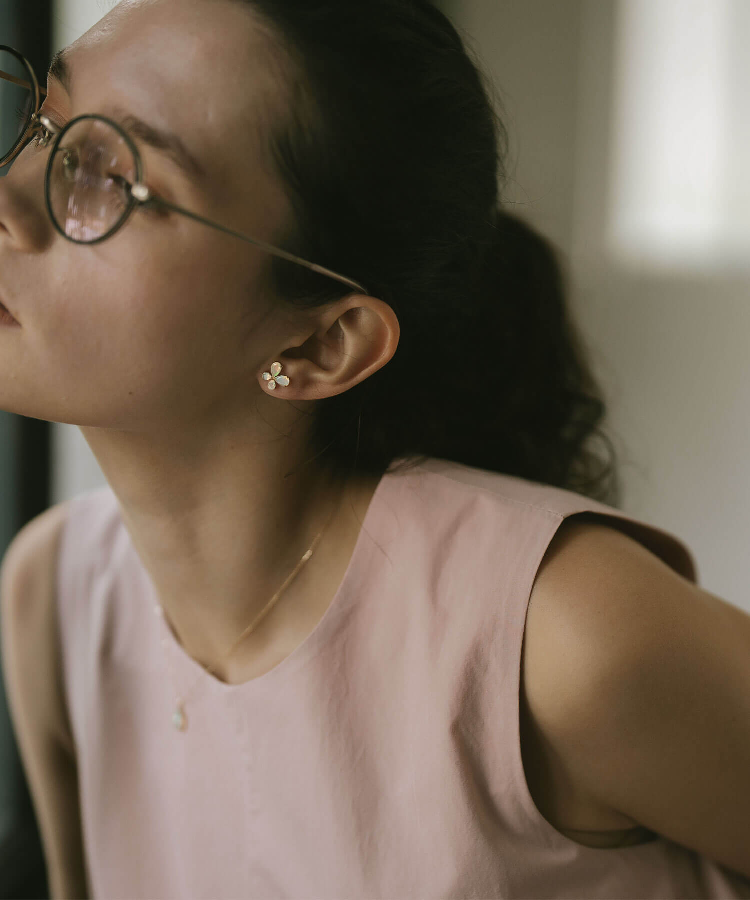 10K Gold Gemstone Butterfly Earring | TERRA-PAPILLON