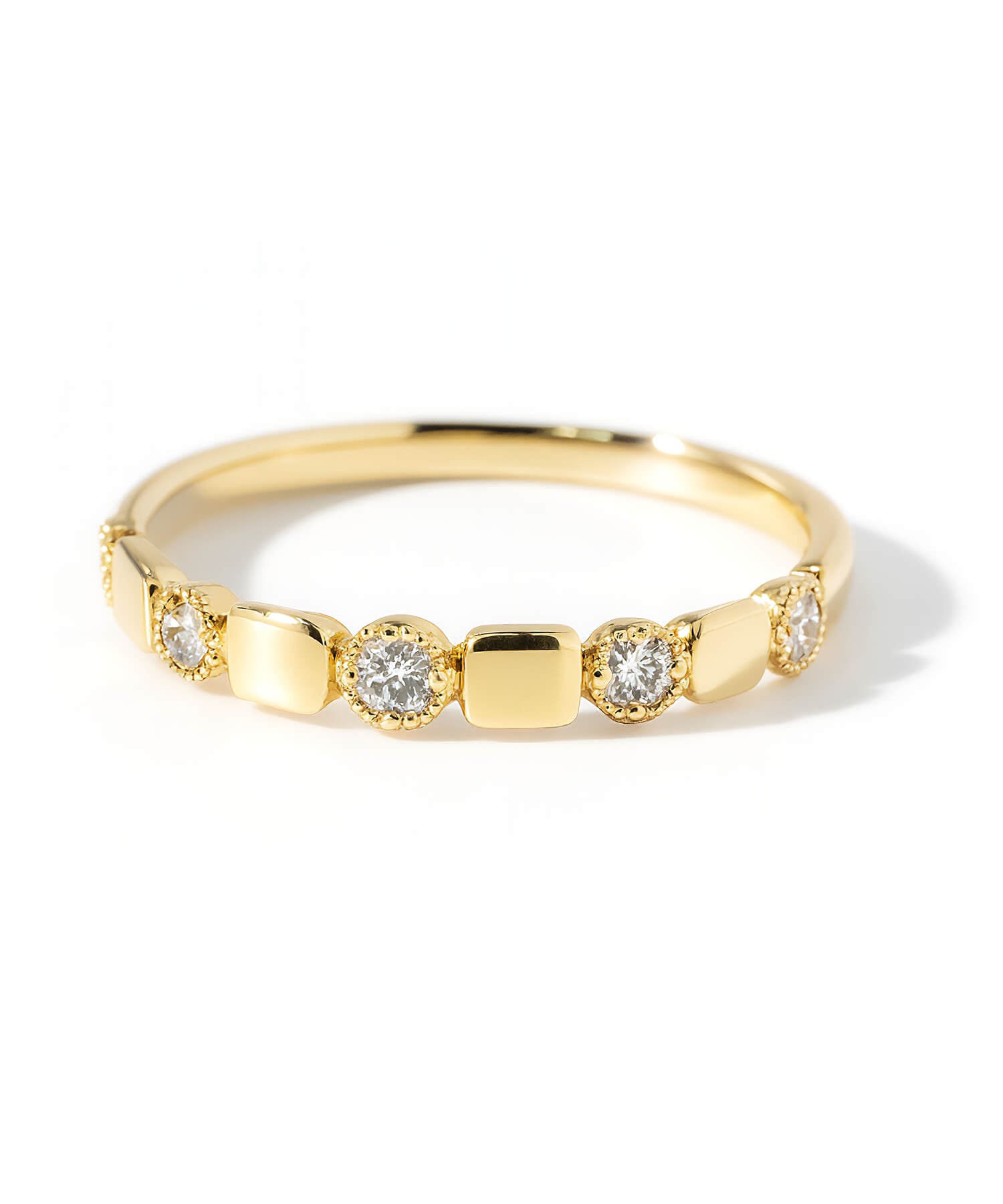 K18 Pulse Line Diamond Ring | TESSERA RING