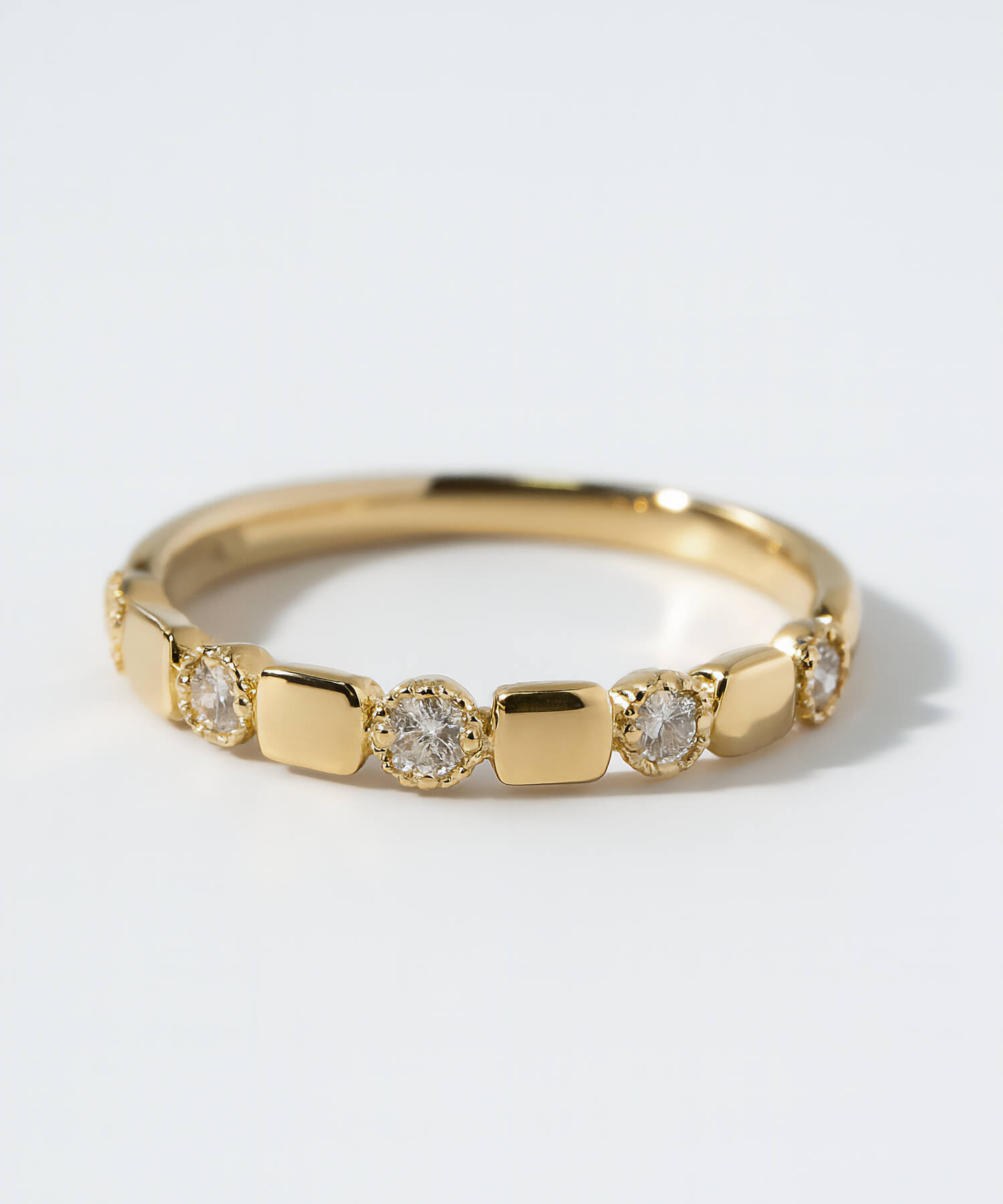 K18 Pulse Line Diamond Ring | TESSERA RING