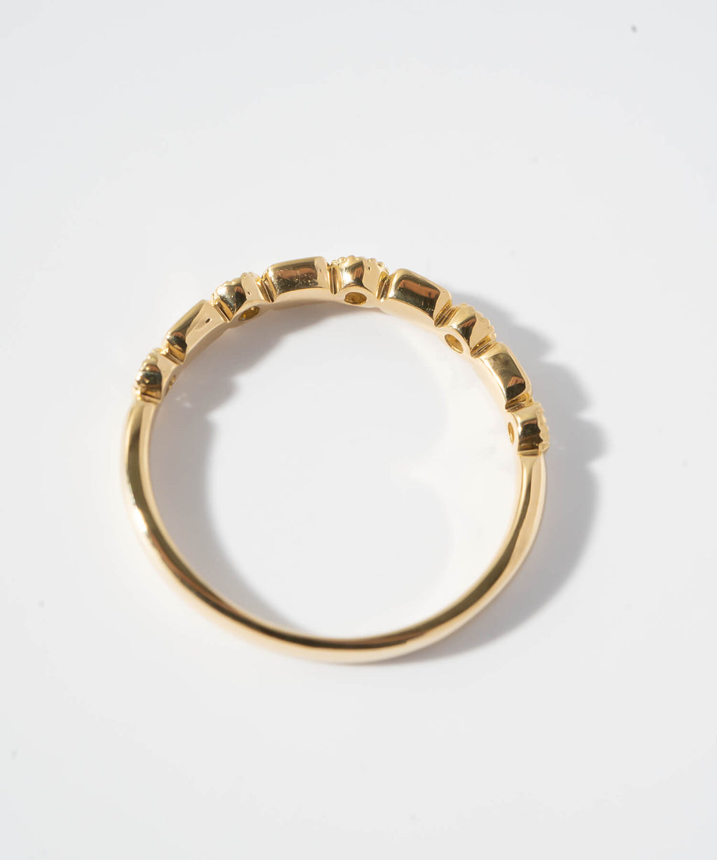 K18 Pulse Line Diamond Ring | TESSERA RING