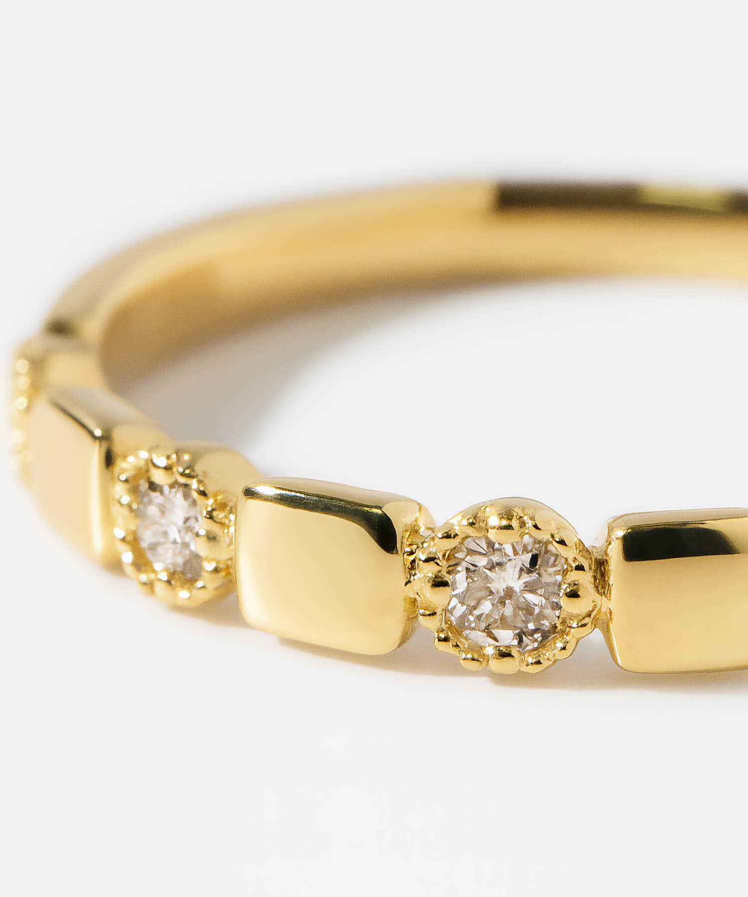K18 Pulse Line Diamond Ring | TESSERA RING