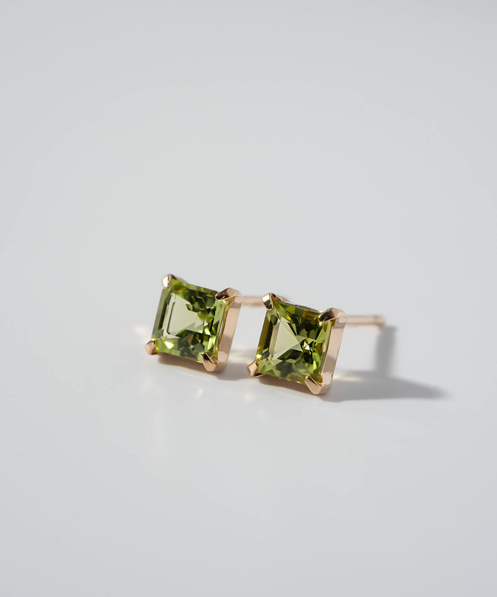 10K Gold Square Prism Earrings | TETRA ENA