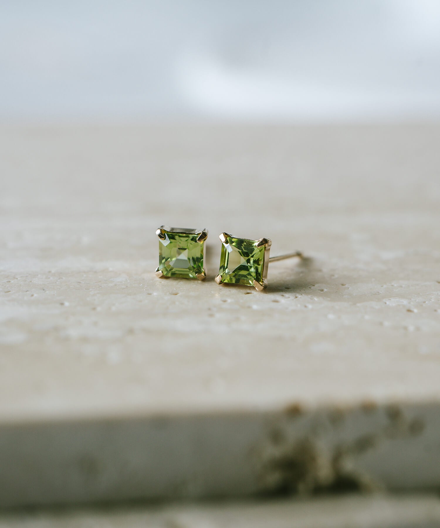 10K Gold Square Prism Earrings | TETRA ENA