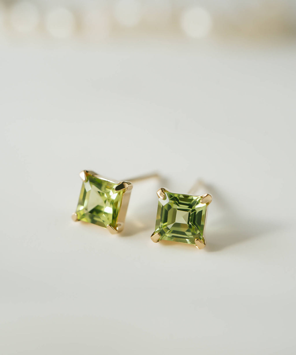 10K Gold Square Prism Earrings | TETRA ENA