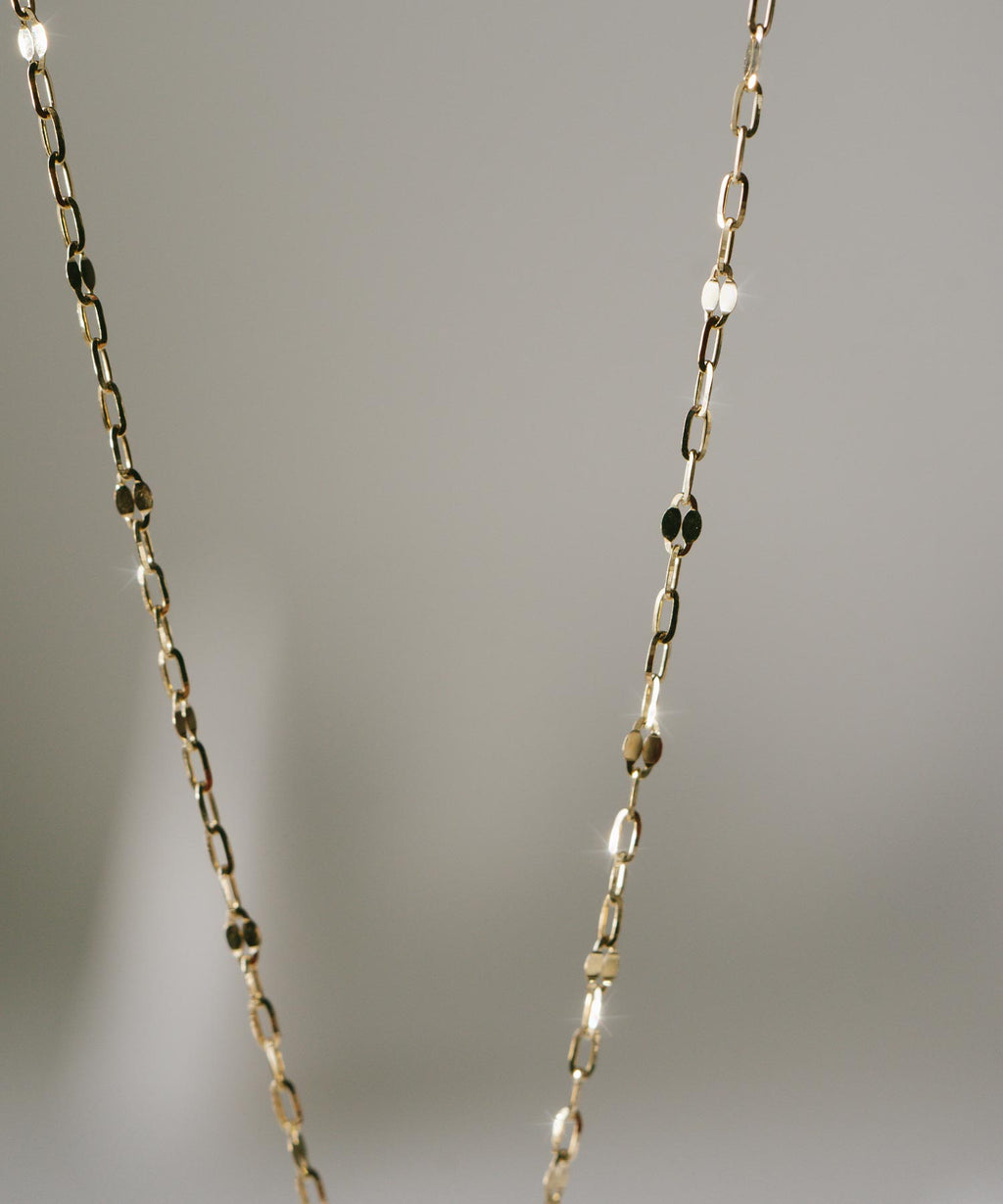 10K Gold Square Gemstone Dainty Necklace | TETRA-TVA