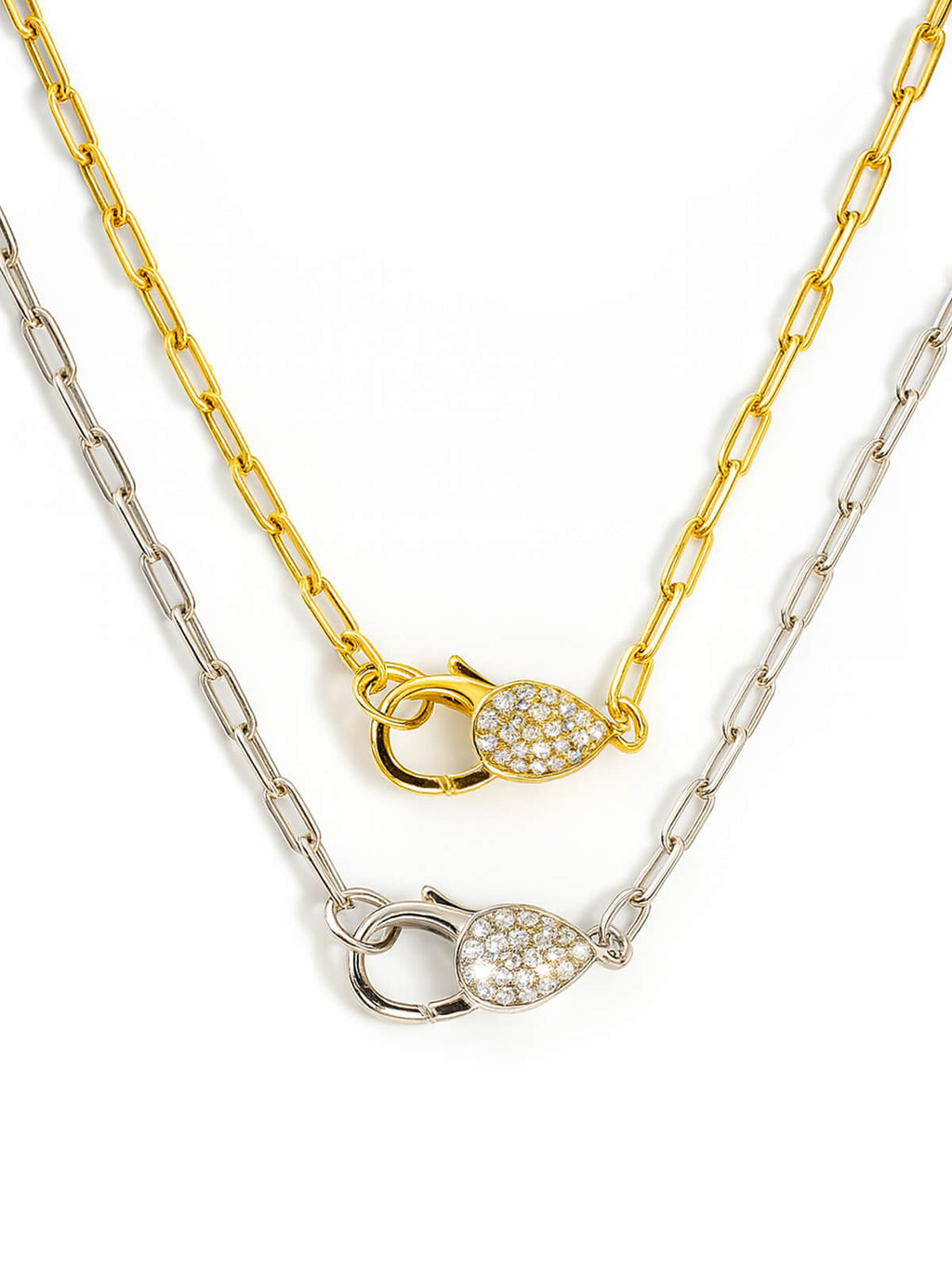 18K Gold Plated Sterling Silver Glint Hook Choker Necklace | TIEDRA