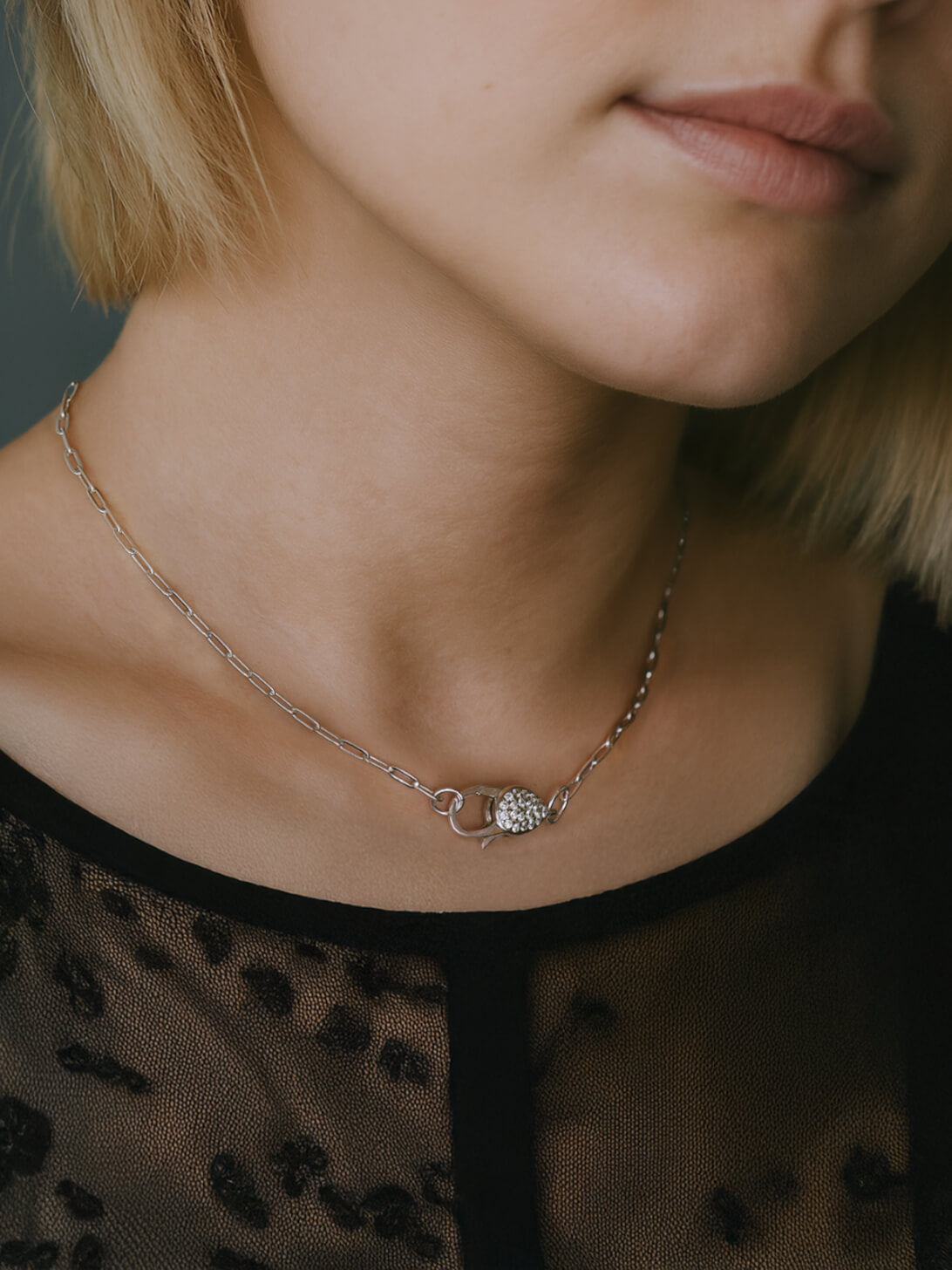 18K Gold Plated Sterling Silver Glint Hook Choker Necklace | TIEDRA