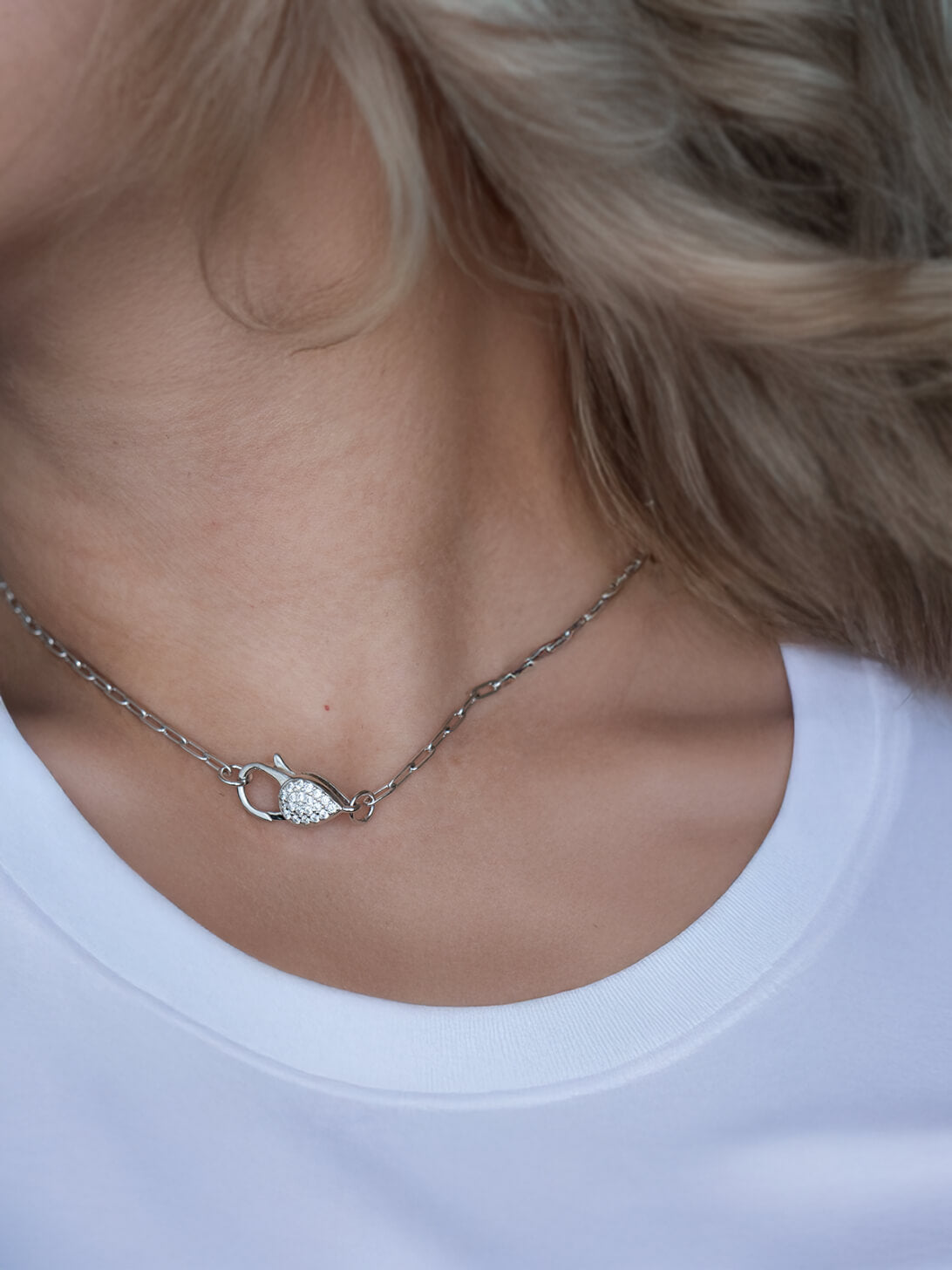 Silver925 glint hook choker Necklace | TIEDRA NECKLACE