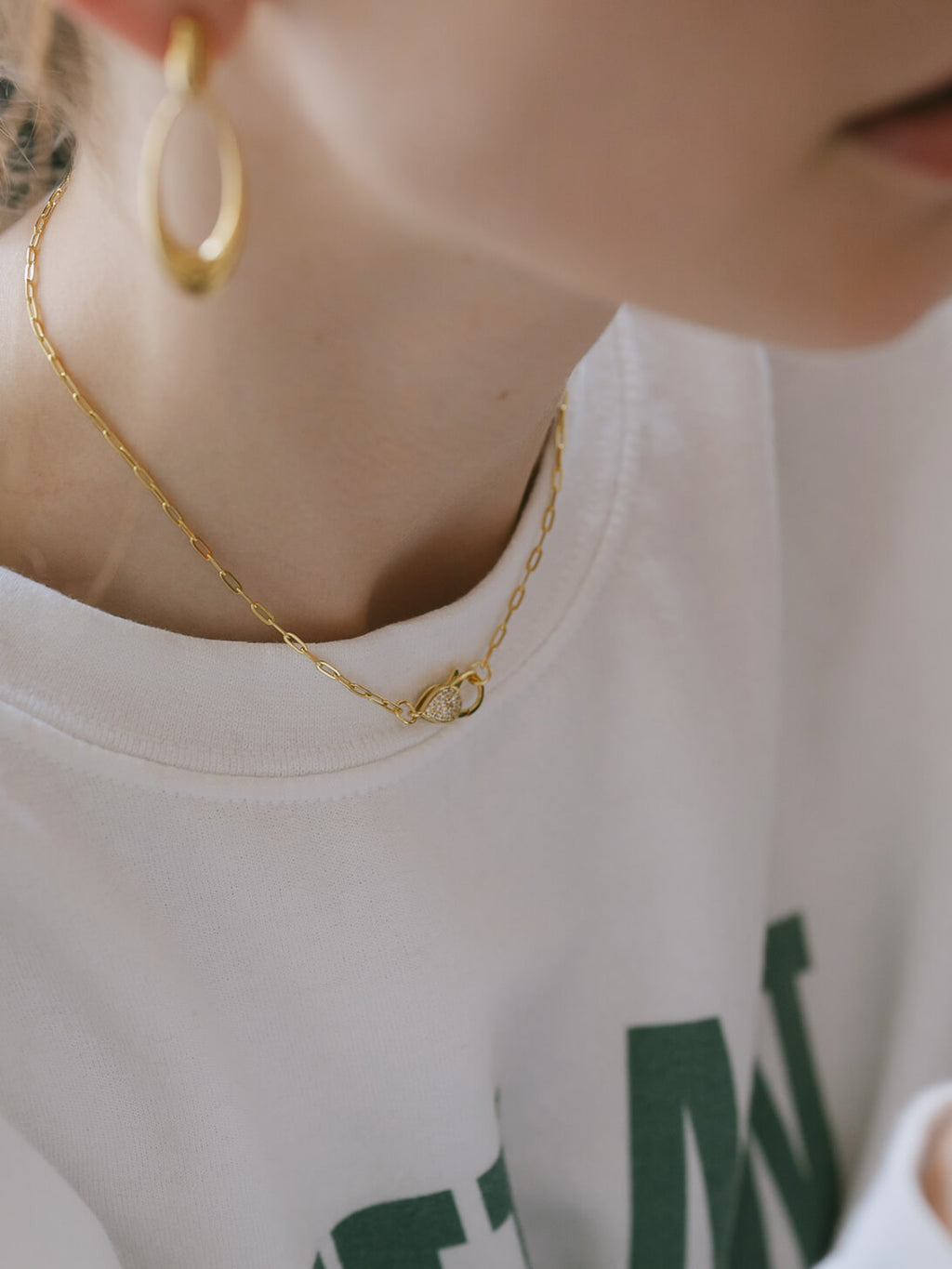 18K Gold Plated Sterling Silver Glint Hook Choker Necklace | TIEDRA
