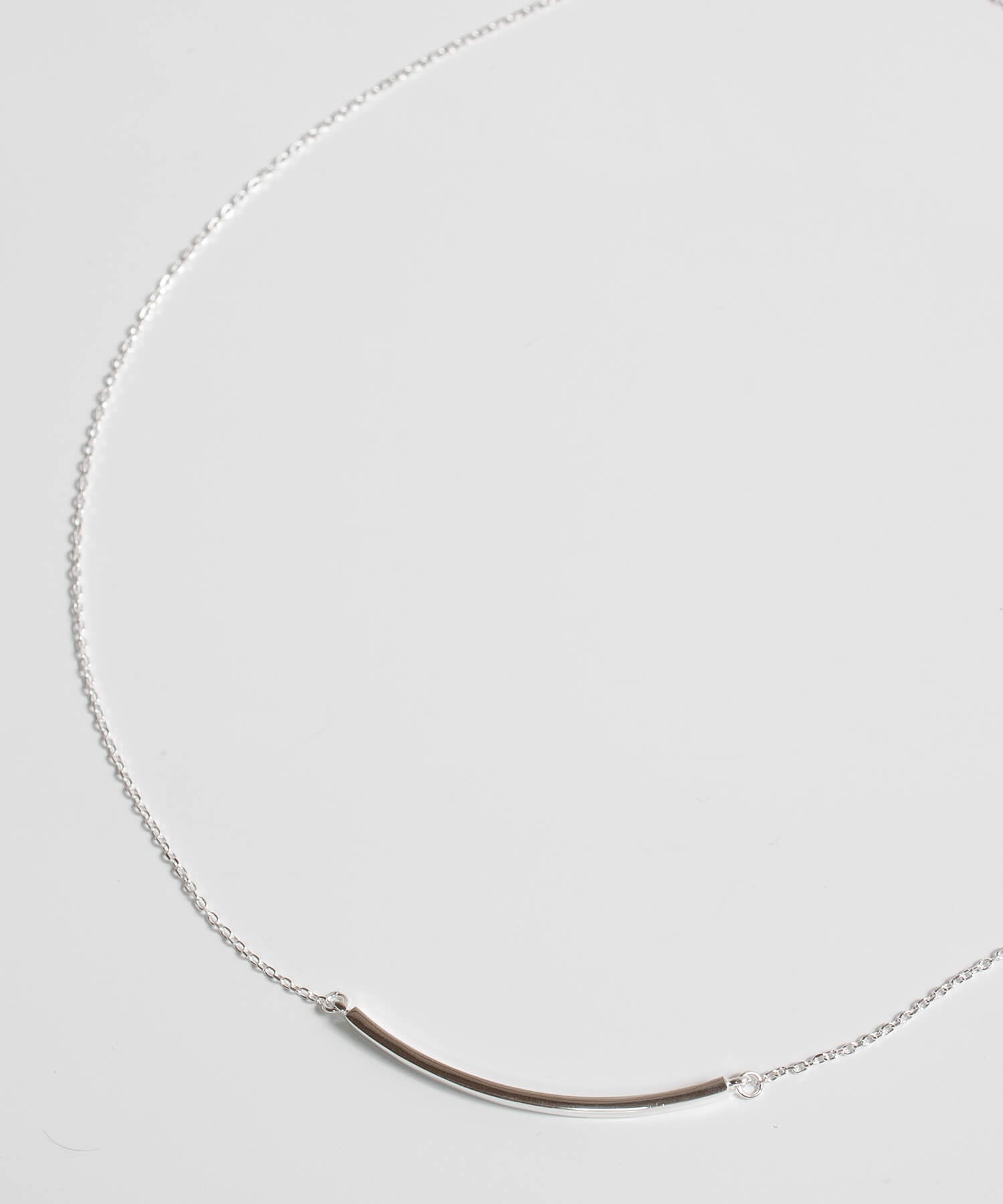 Smile Line Bar Necklace TIGO - 18K Gold Plated Sterling Silver