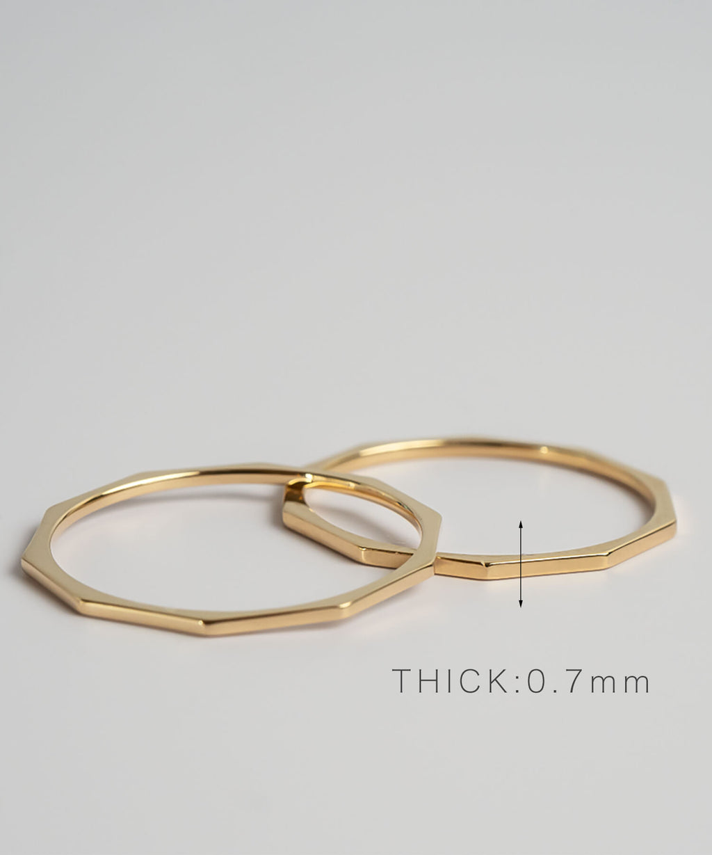 Front and side views showing the 0.7mm thickness
