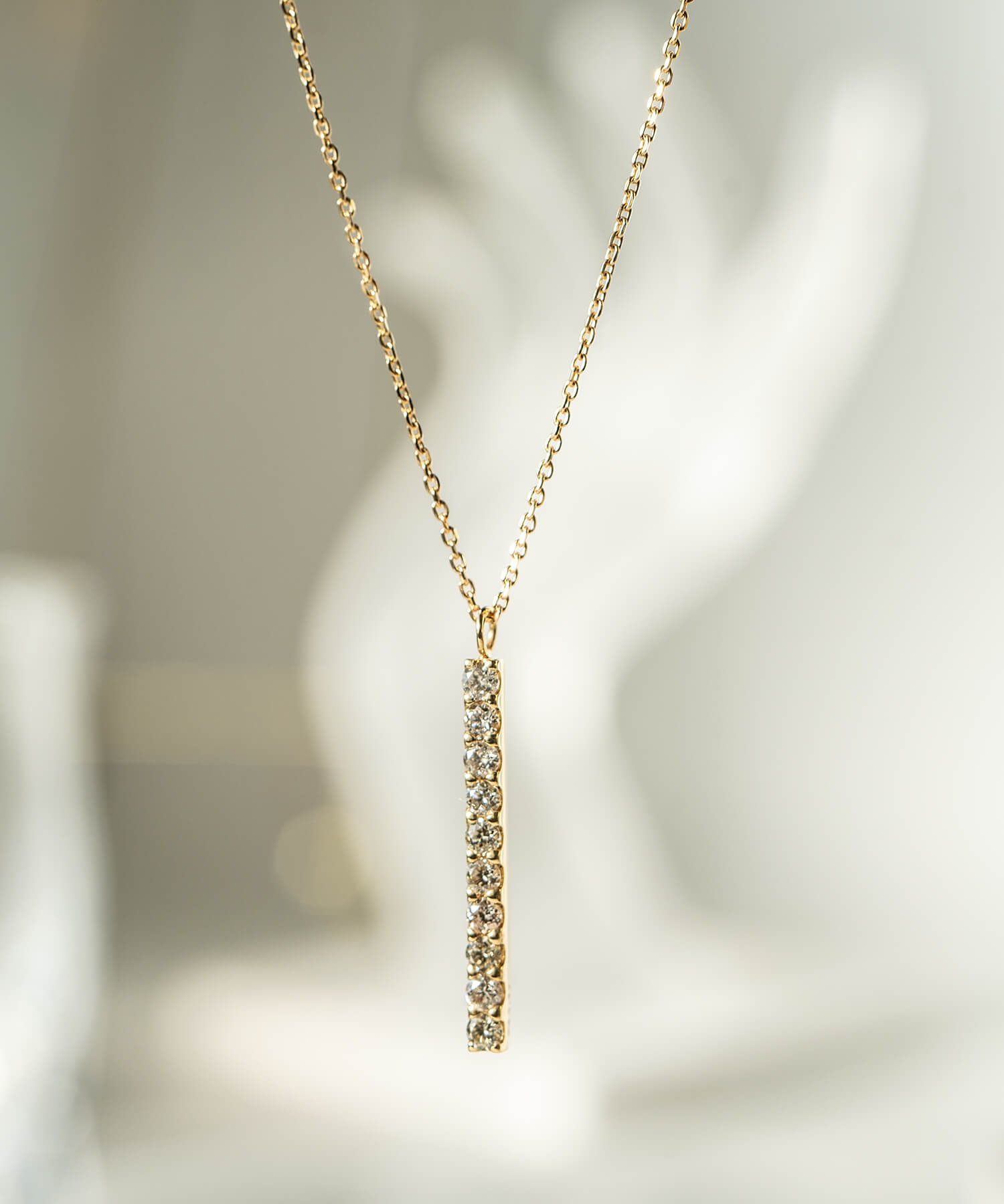 18K Gold Diamond Cascade Necklace | TUPLET LUCERE