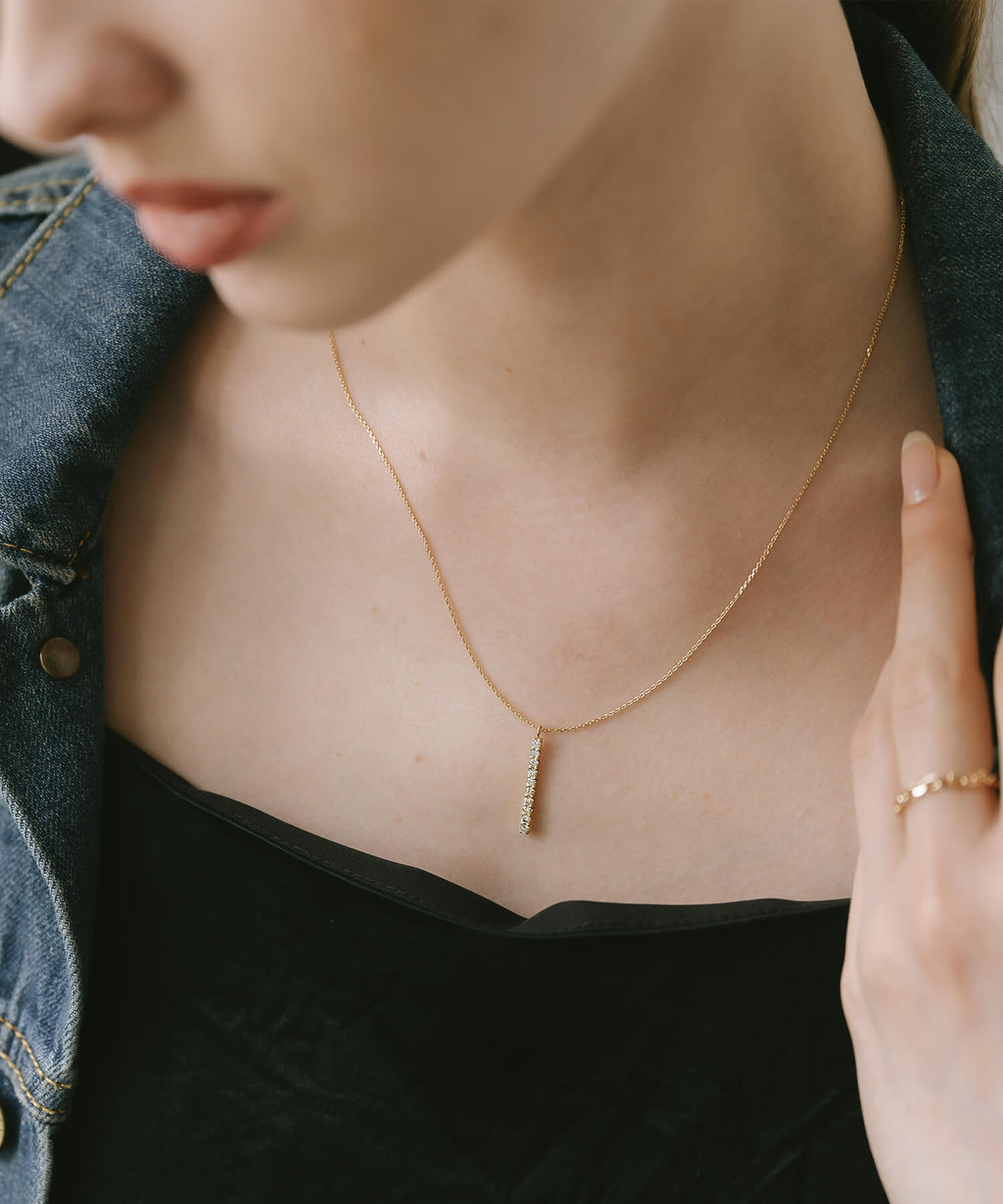 18K Gold Diamond Cascade Necklace | TUPLET LUCERE