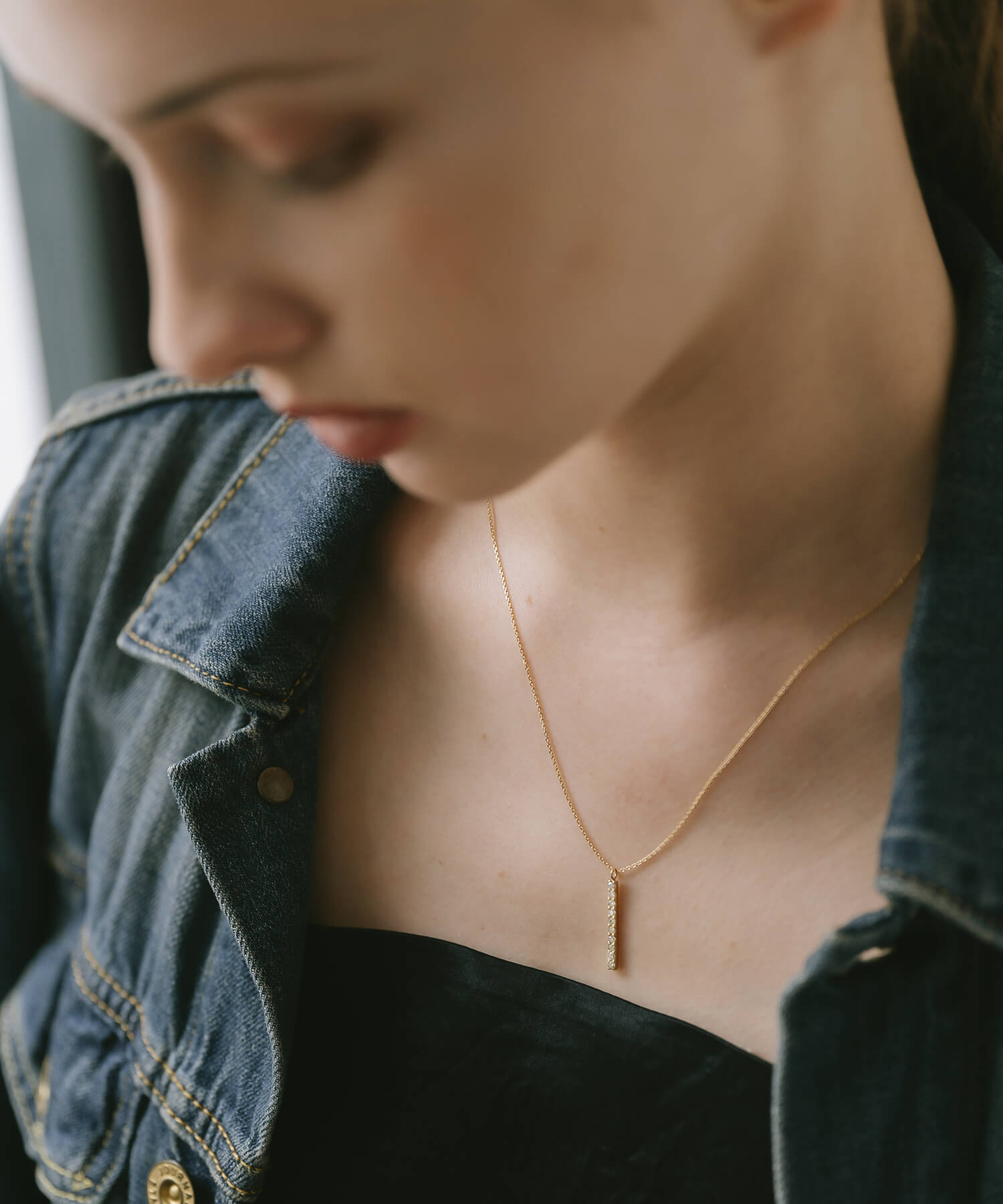 18K Gold Diamond Cascade Necklace | TUPLET LUCERE