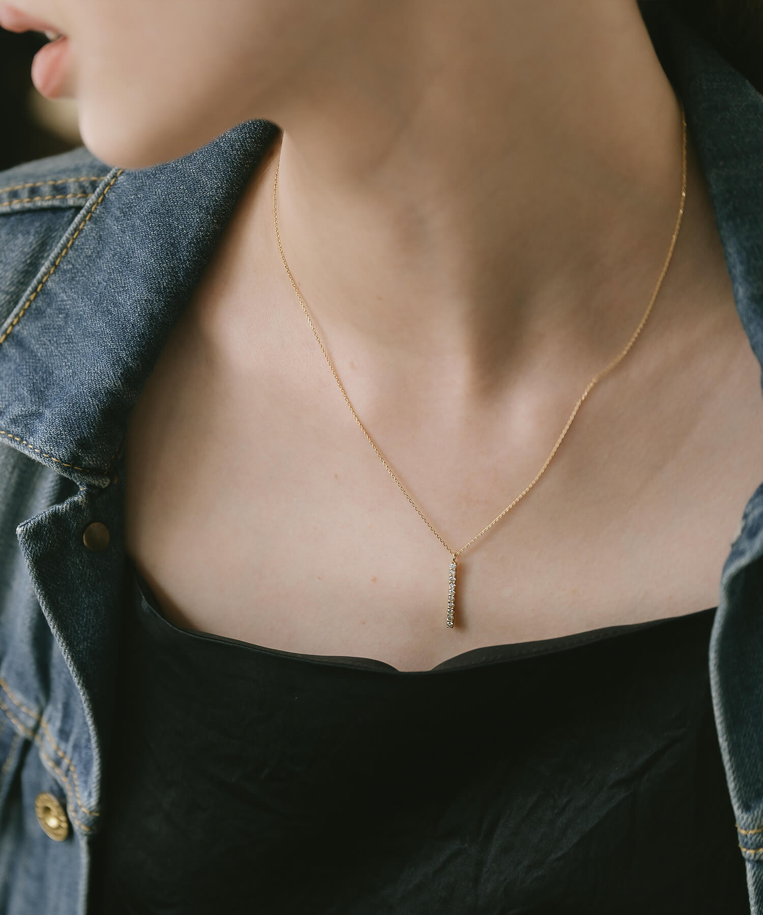 18K Gold Diamond Cascade Necklace | TUPLET LUCERE