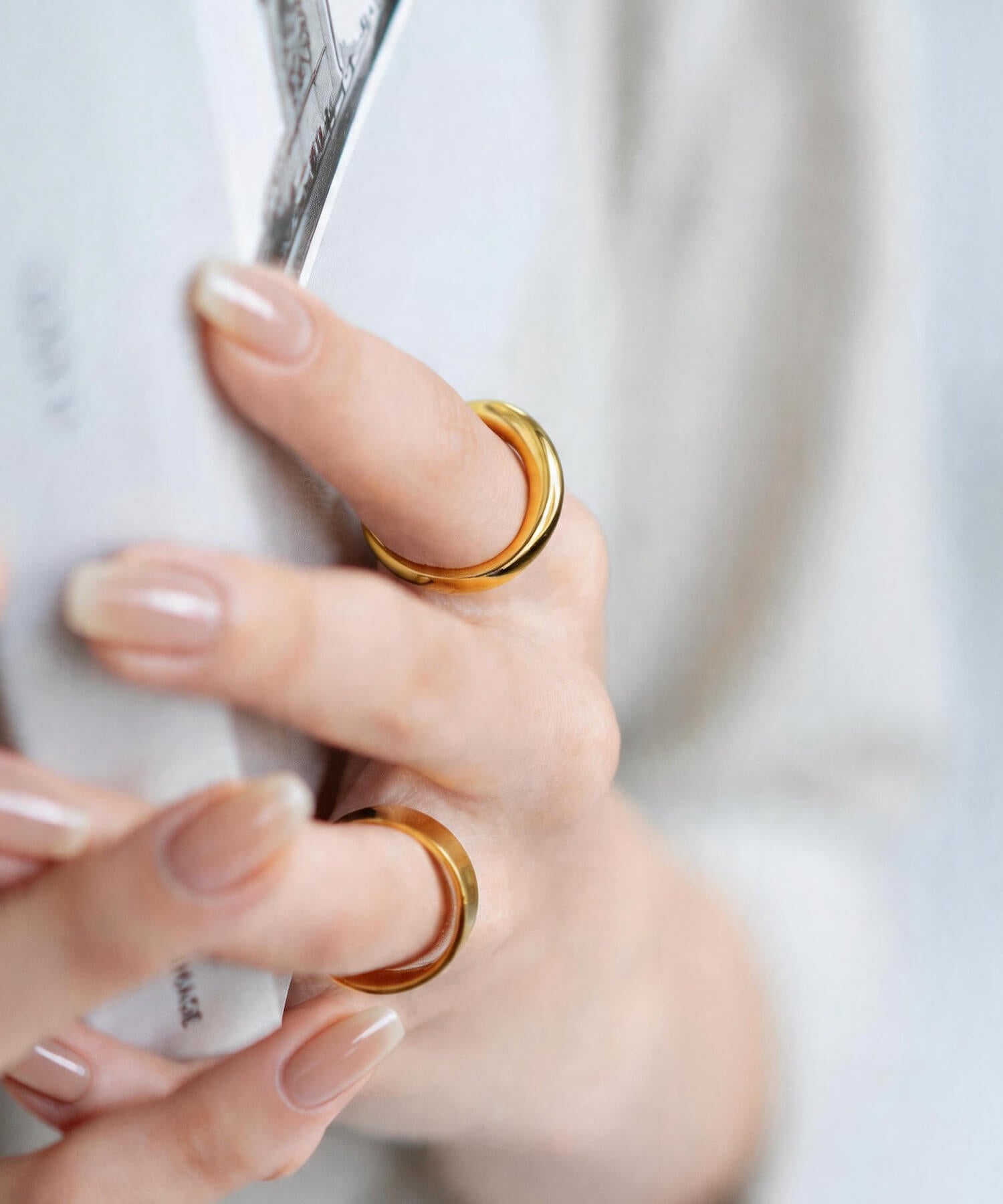 18K Gold Plated Sterling Silver Hand Forged Wavy Ring | ULUA