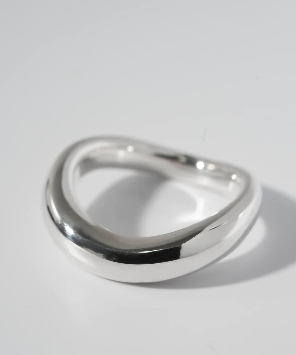 18K Gold Plated Sterling Silver Hand Forged Wavy Ring | ULUA