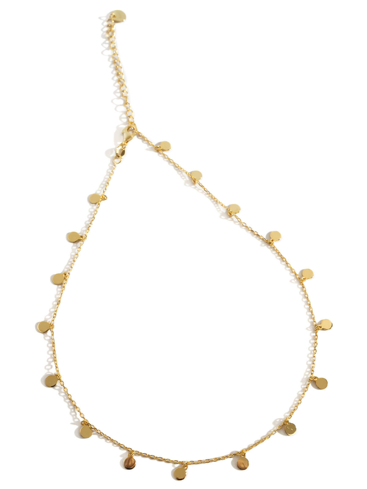 18K Gold Plated Sterling Silver Soft Sway Fringe Necklace | VELIALA