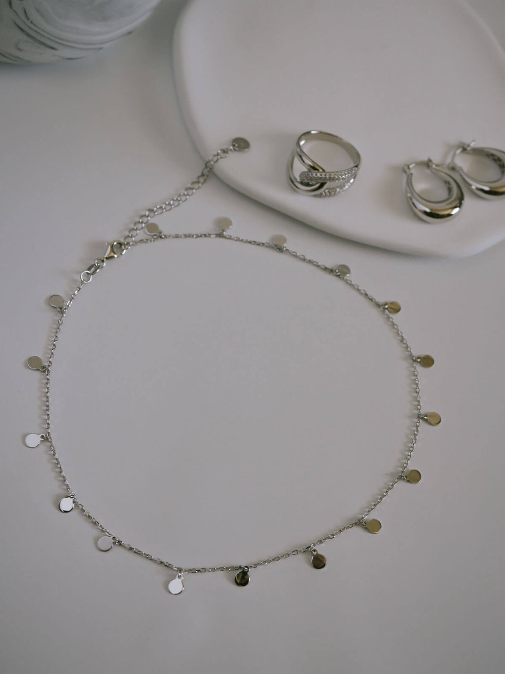 18K Gold Plated Sterling Silver Soft Sway Fringe Necklace | VELIALA