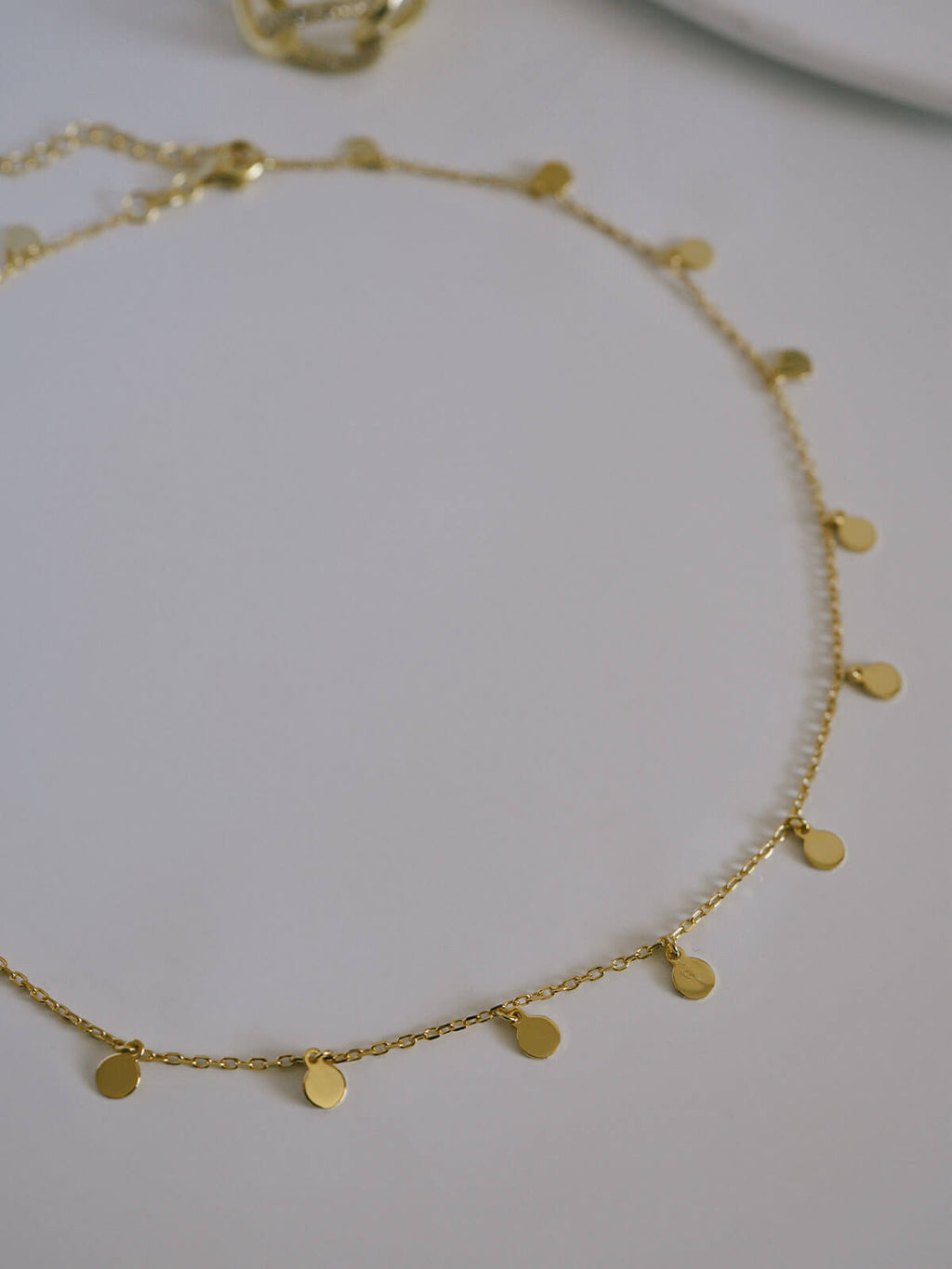 18K Gold Plated Sterling Silver Soft Sway Fringe Necklace | VELIALA