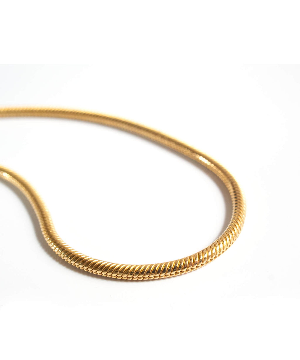 18K Gold Plated Sterling Silver Snake Chain Necklace | VENEC