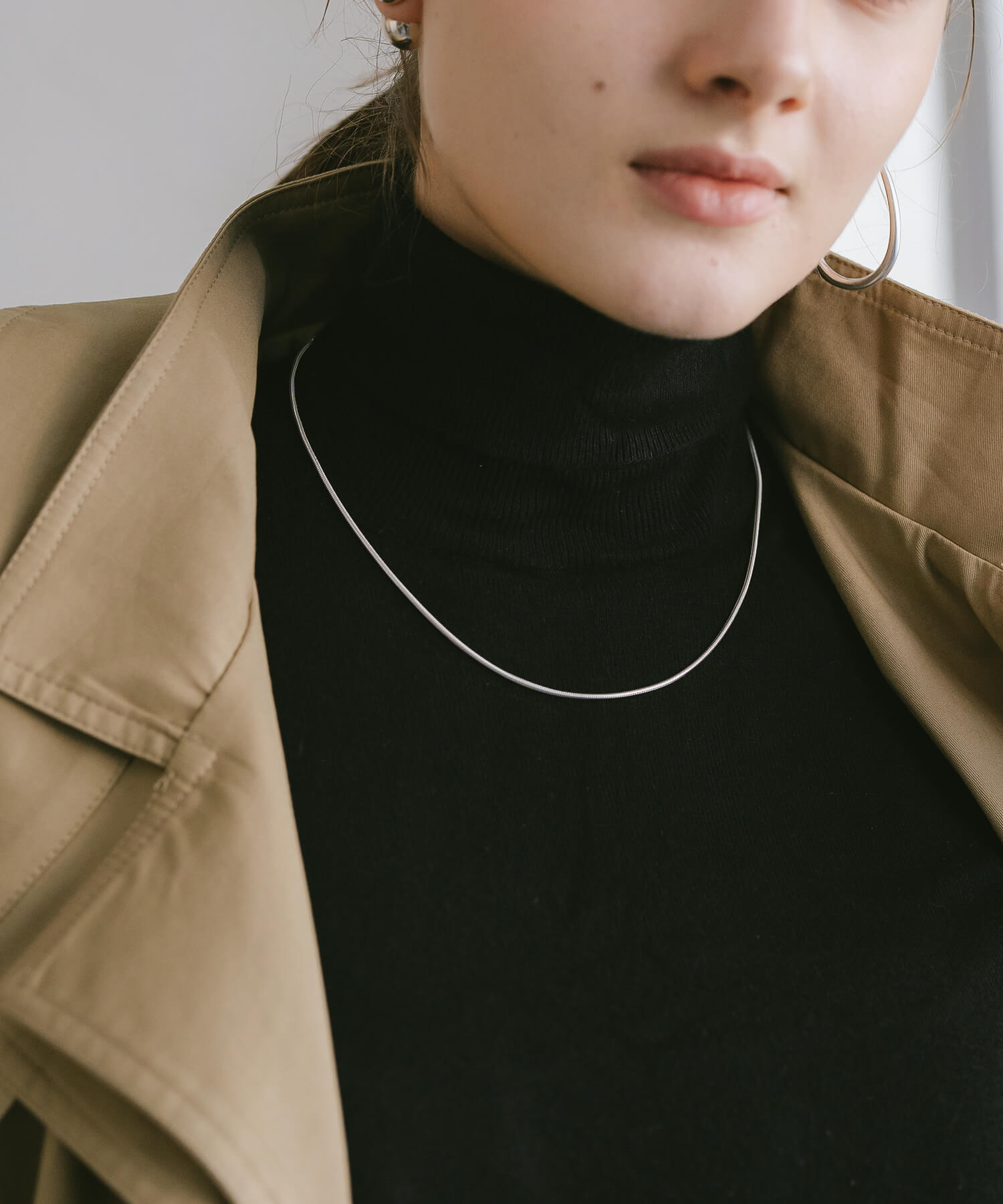 18K Gold Plated Sterling Silver Snake Chain Necklace | VENEC