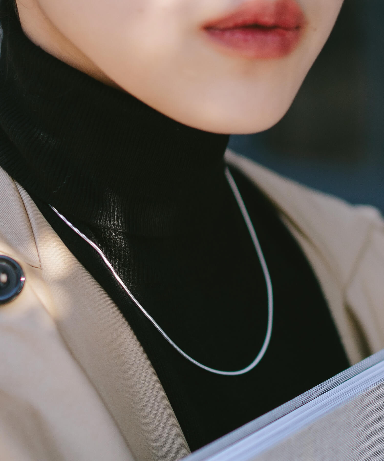 18K Gold Plated Sterling Silver Snake Chain Necklace | VENEC