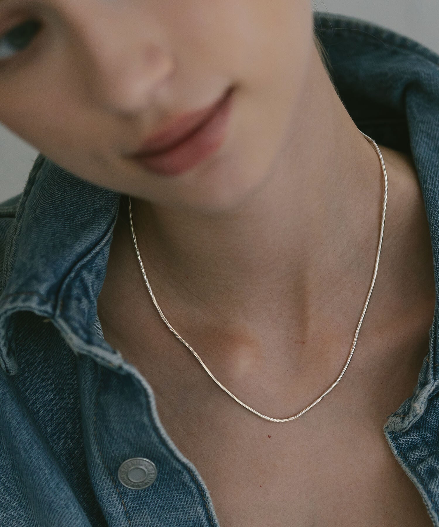 18K Gold Plated Sterling Silver Snake Chain Necklace | VENEC