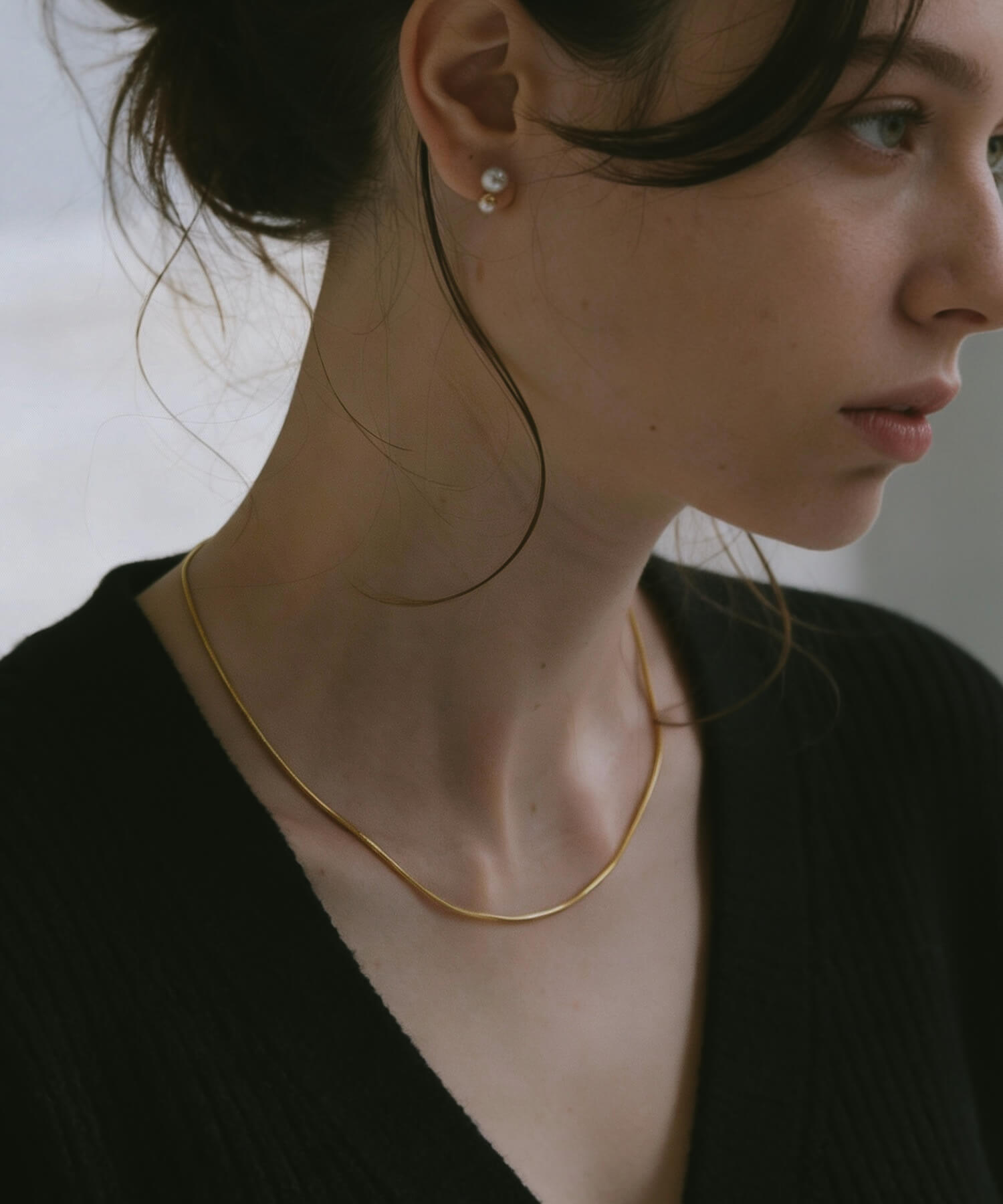 18K Gold Plated Sterling Silver Snake Chain Necklace | VENEC