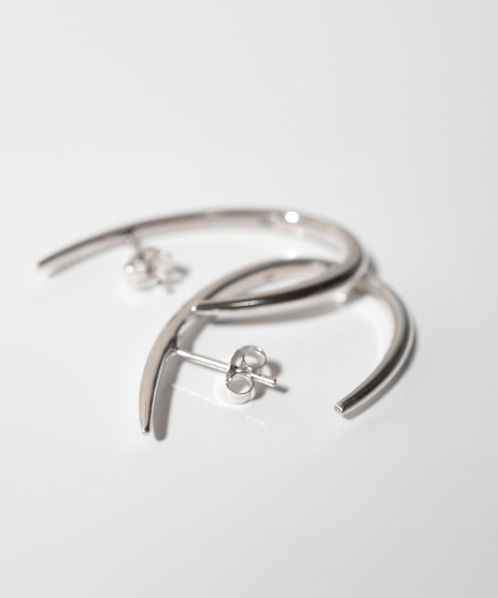 18K Gold Plated Sterling Silver Half Hook Elegant Earrings | VIIDA