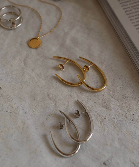 Silver925 Harf Hook Elegant Earrings | VIIDA