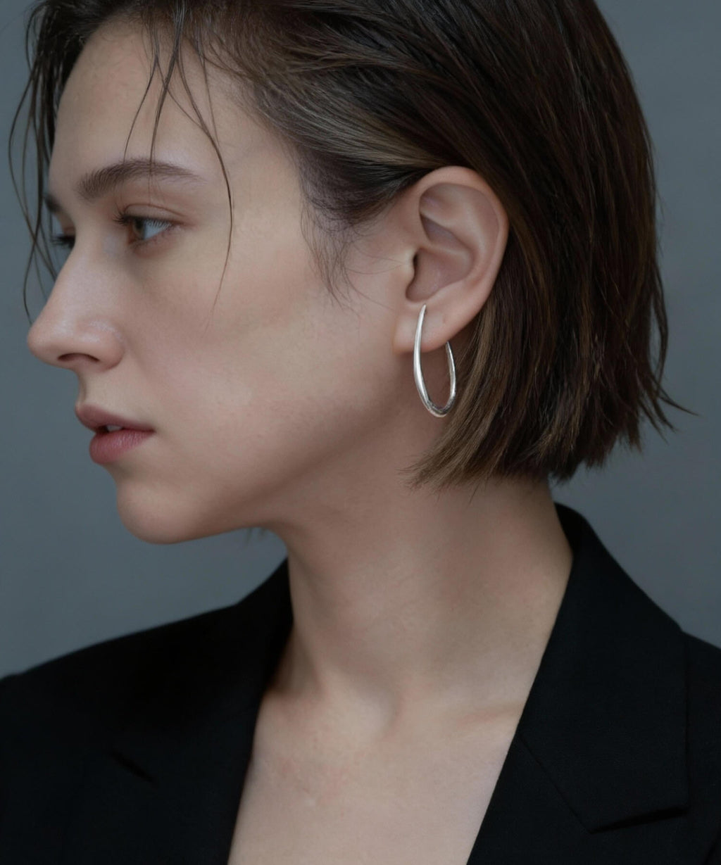 18K Gold Plated Sterling Silver Half Hook Elegant Earrings | VIIDA
