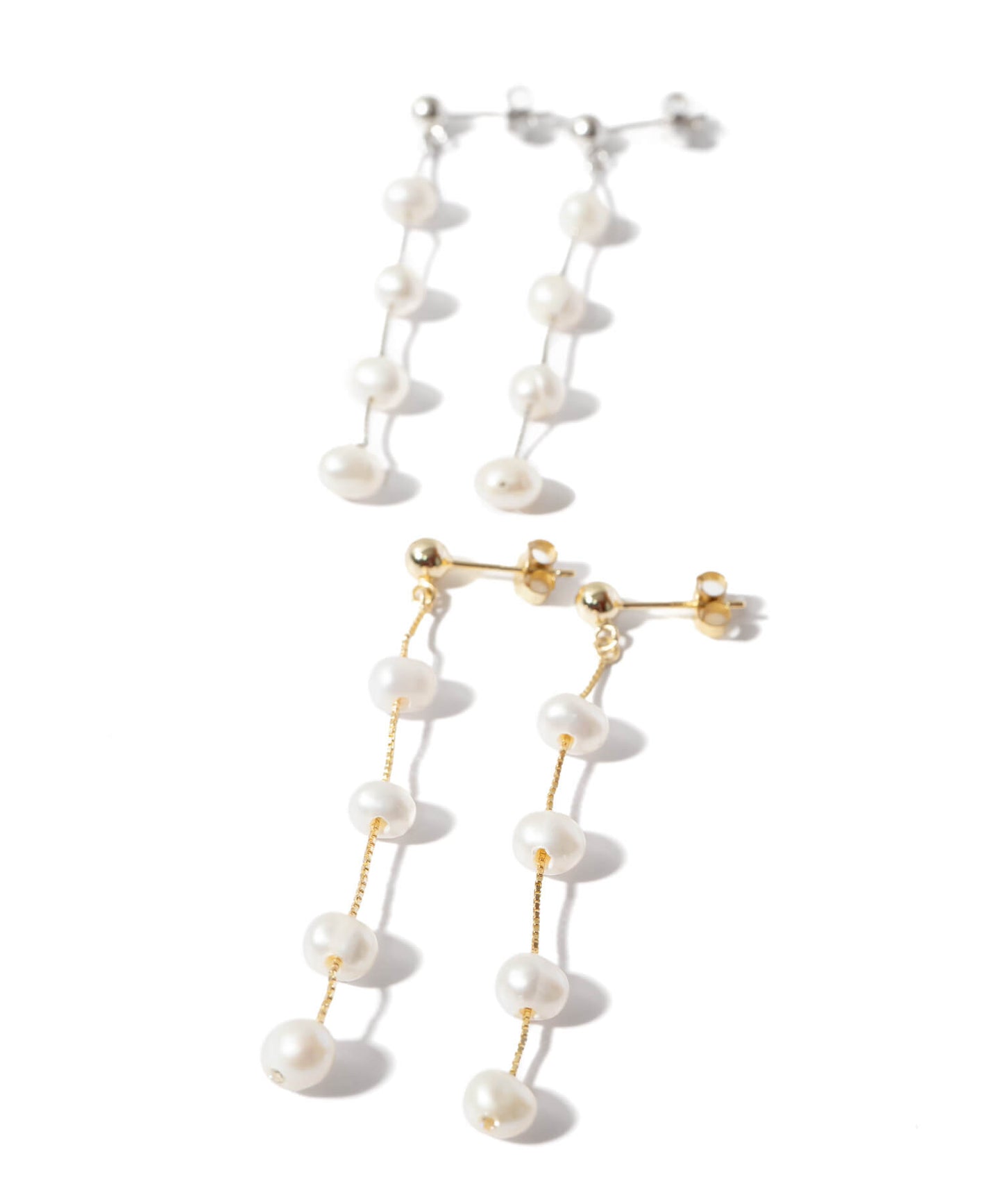 Silver925 Drop Pearl Dangle Earrings | AFRIZO-TRE PIERCE