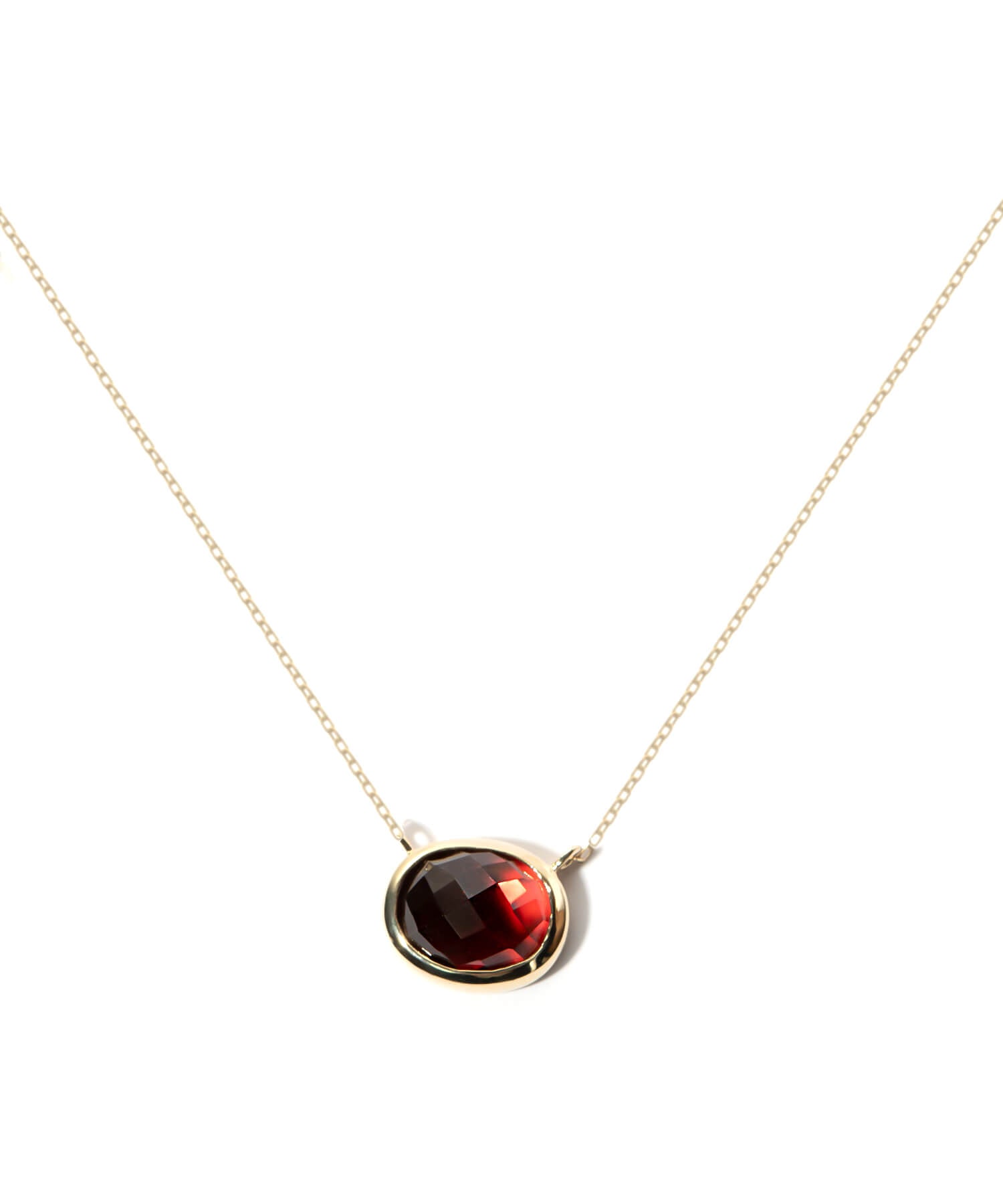 Checker Board Cut Gemstone Necklace | GLOA-ETT