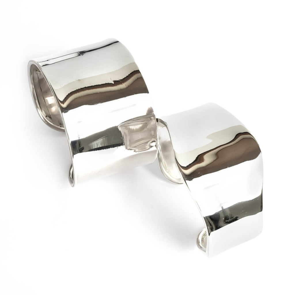 925 Sterling Silver Wide Bangle | KARPOS