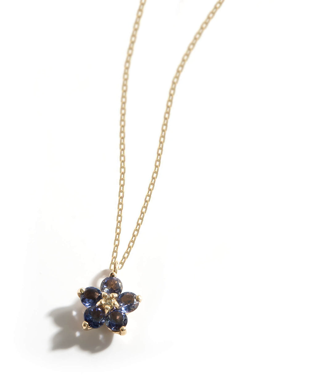 Flower Motif Iolite Necklace | LOULOUD-NOLL