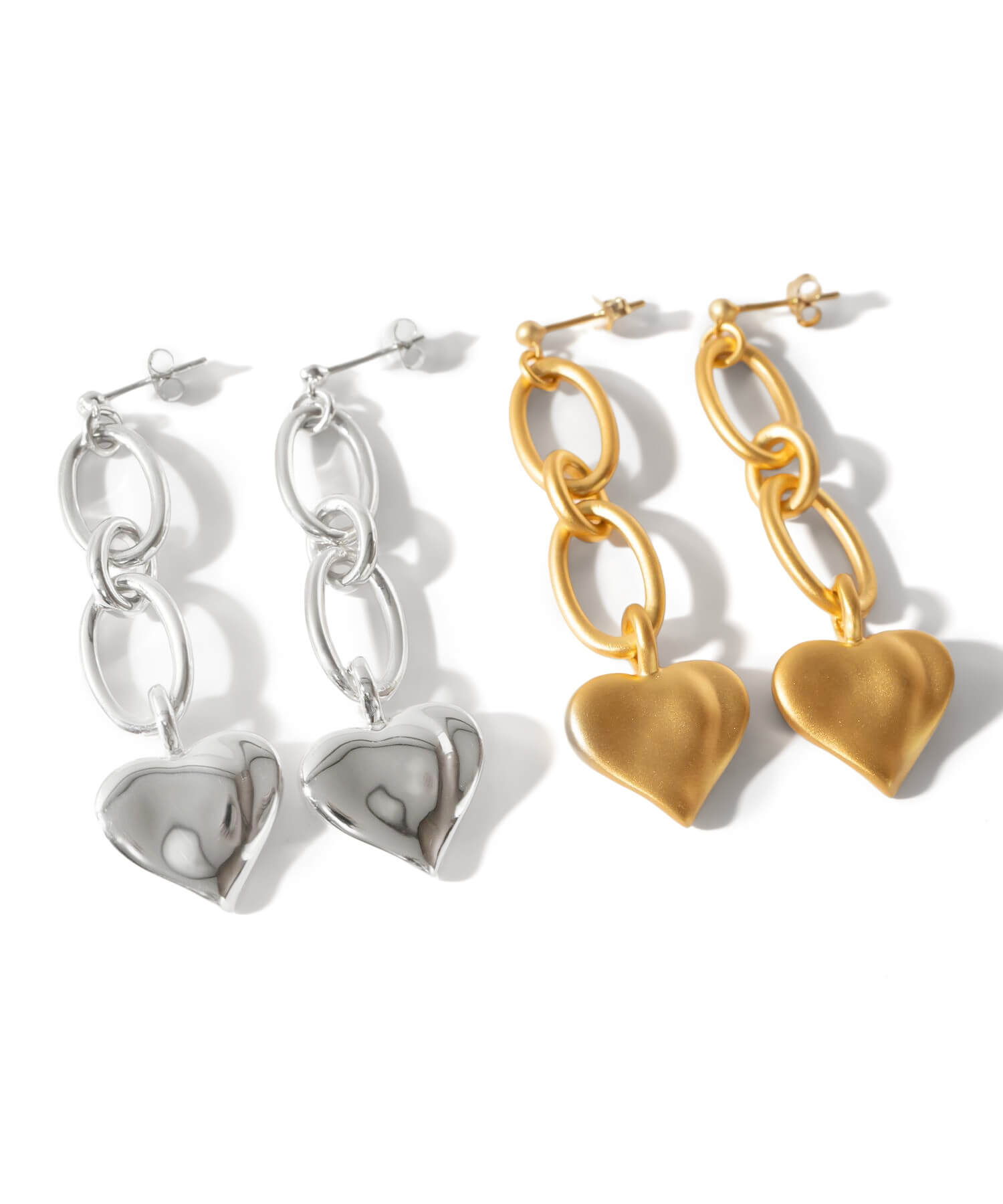 Heart Chain Earrings | MELLOW HEART CHAIN