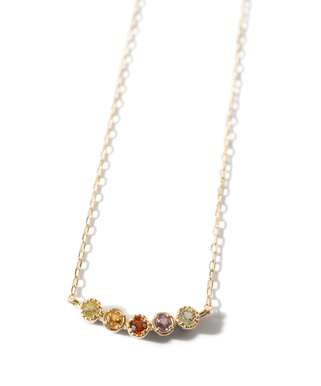 10K Gold Ombre Gemstone Necklace | PALVE-QUINT