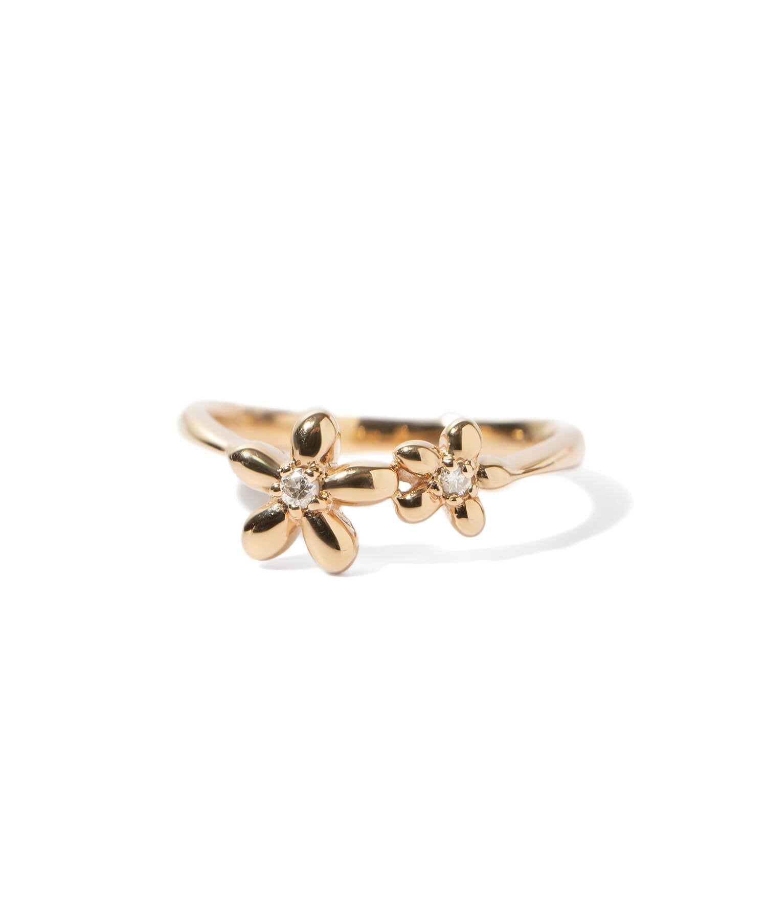 10K Gold Diamond Flower Ring | TERRA-FIORE